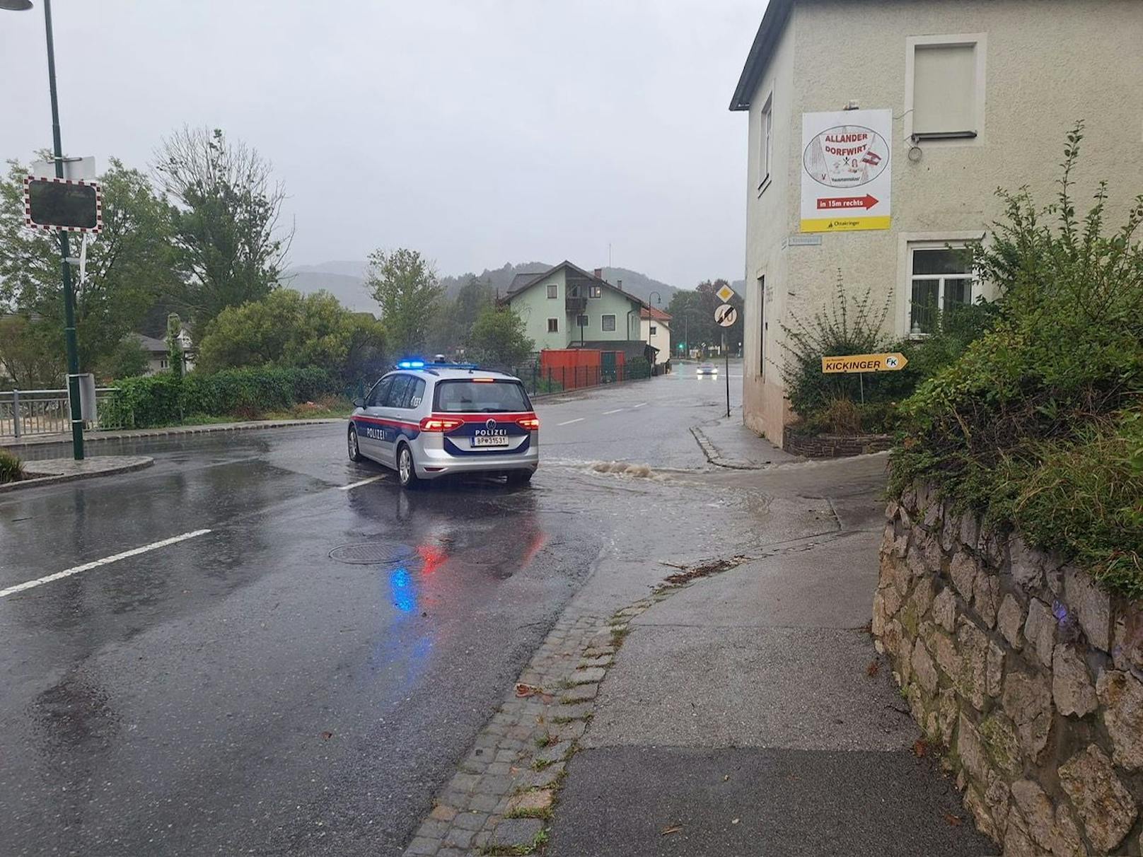 Unwetter im Bezirk Baden