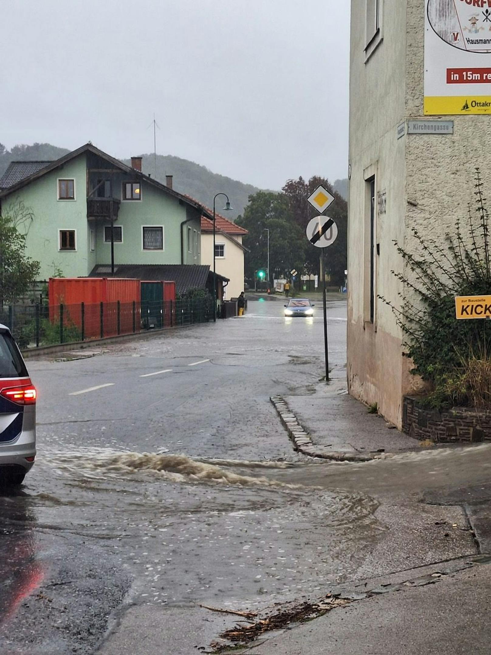 Unwetter im Bezirk Baden