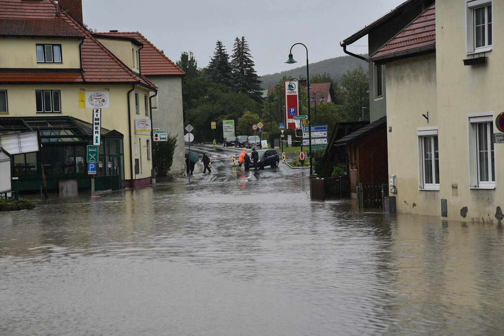 Regenmassen trafen auch Alland