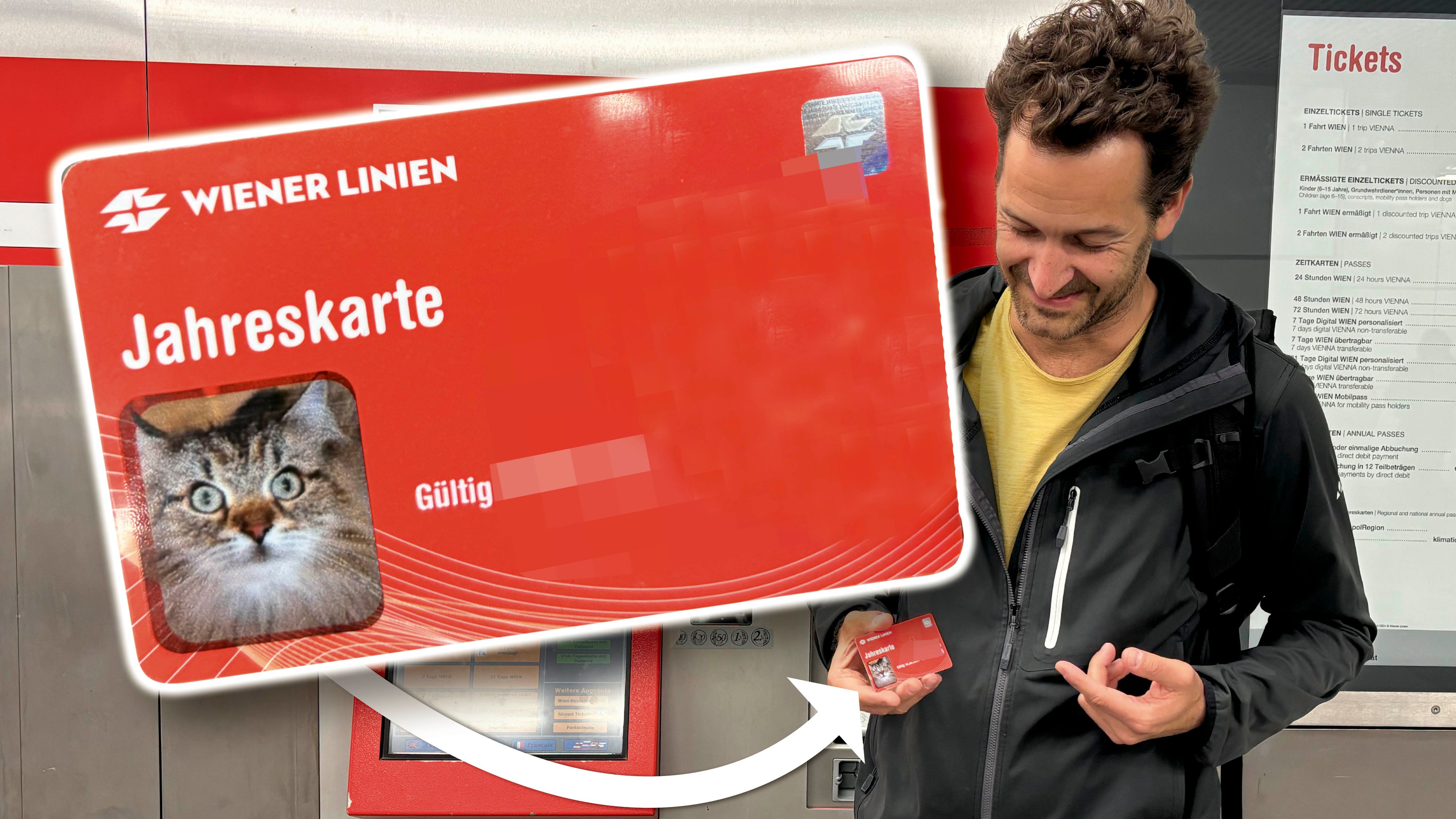 Keine Foto-Kontrolle: Wiener bekam Jahreskarte mit Katzenfoto zugestellt.