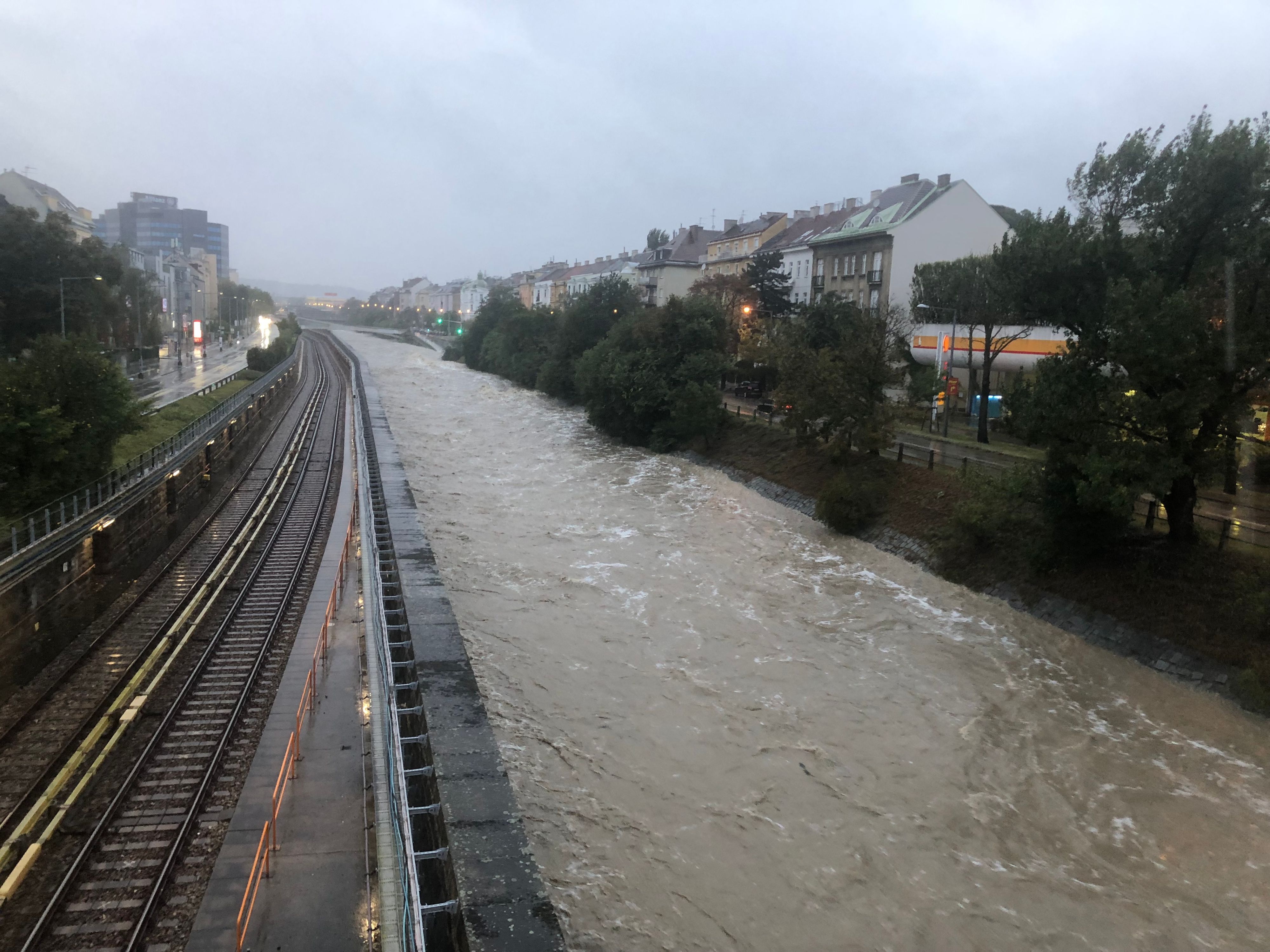 Der Wienfluss ging beim jüngsten Unwetter beinahe über.