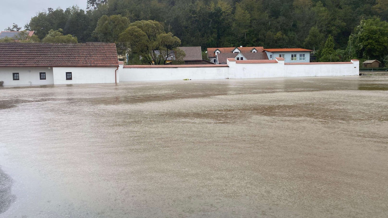 Teile von Zwettl-Stadt unter Wasser