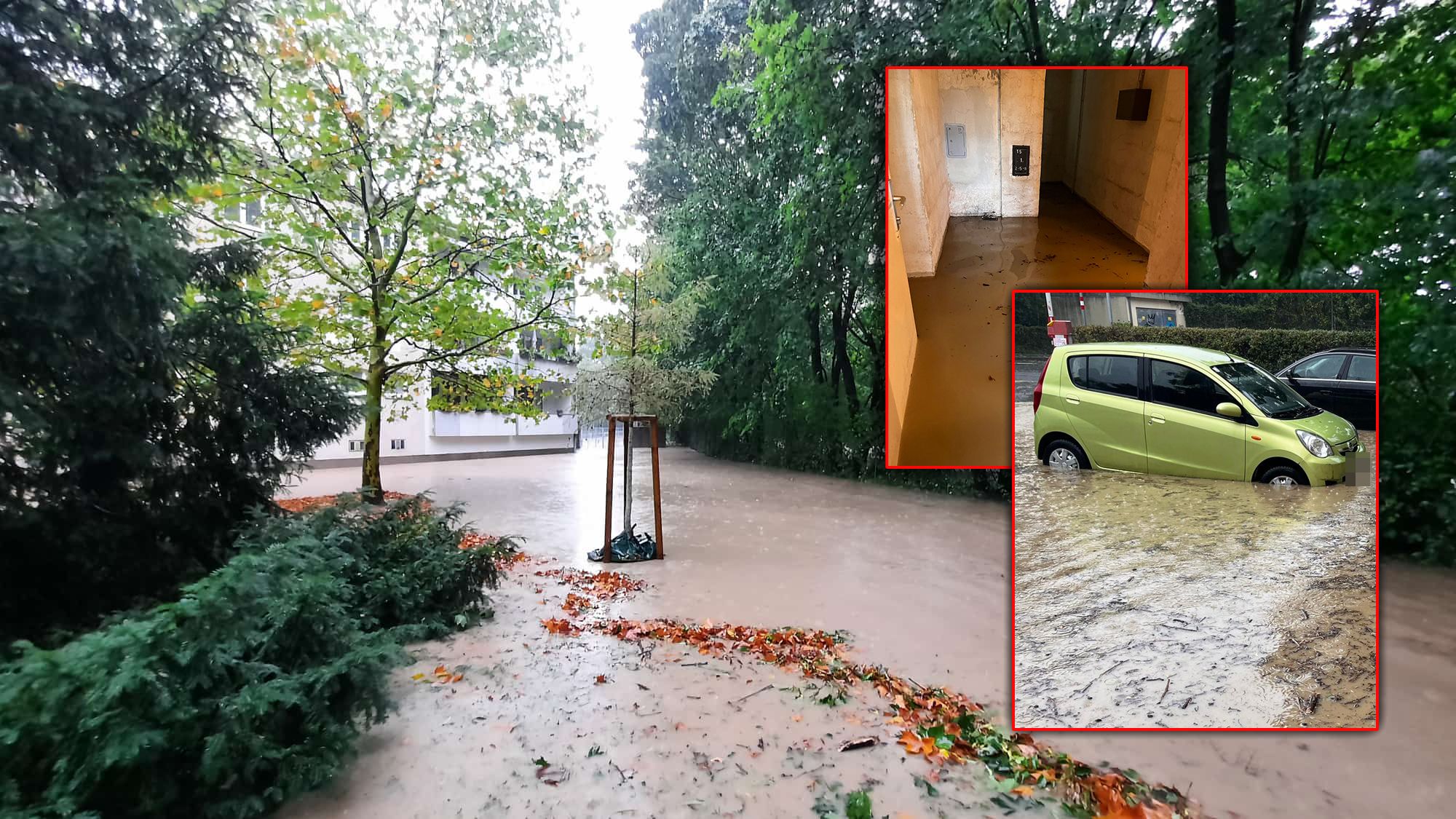 Unwetter erbarmungslos – Wiener Gemeindebau geflutet