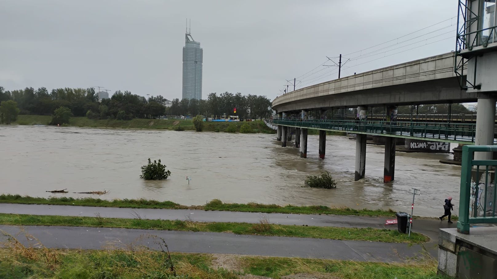 Die Donauinsel am Sonntagnachmittag.