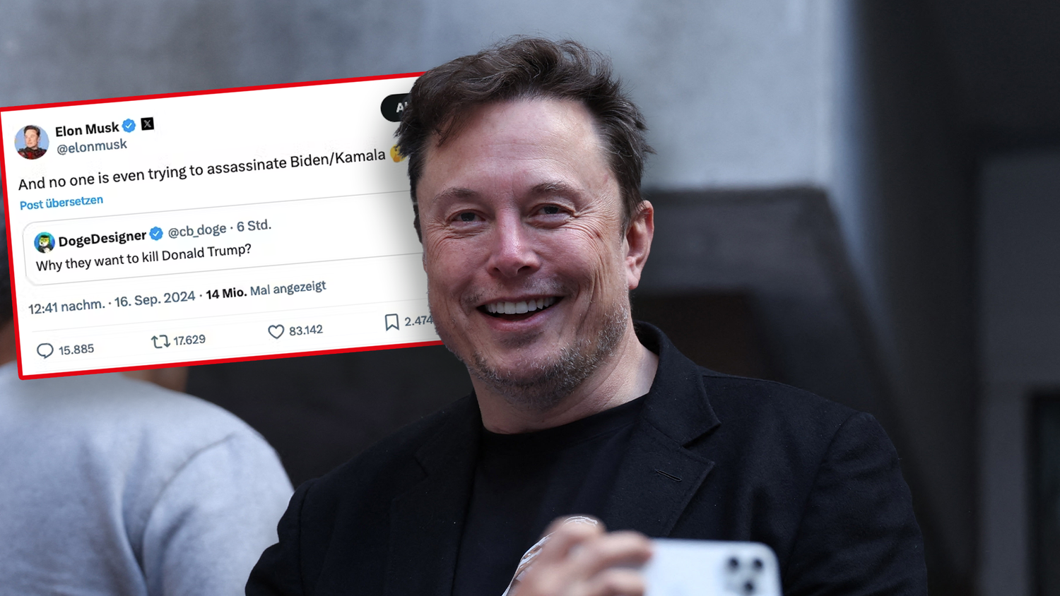 Elon Musk schockiert mit einem Post auf seiner Social-Media-Plattform X.
