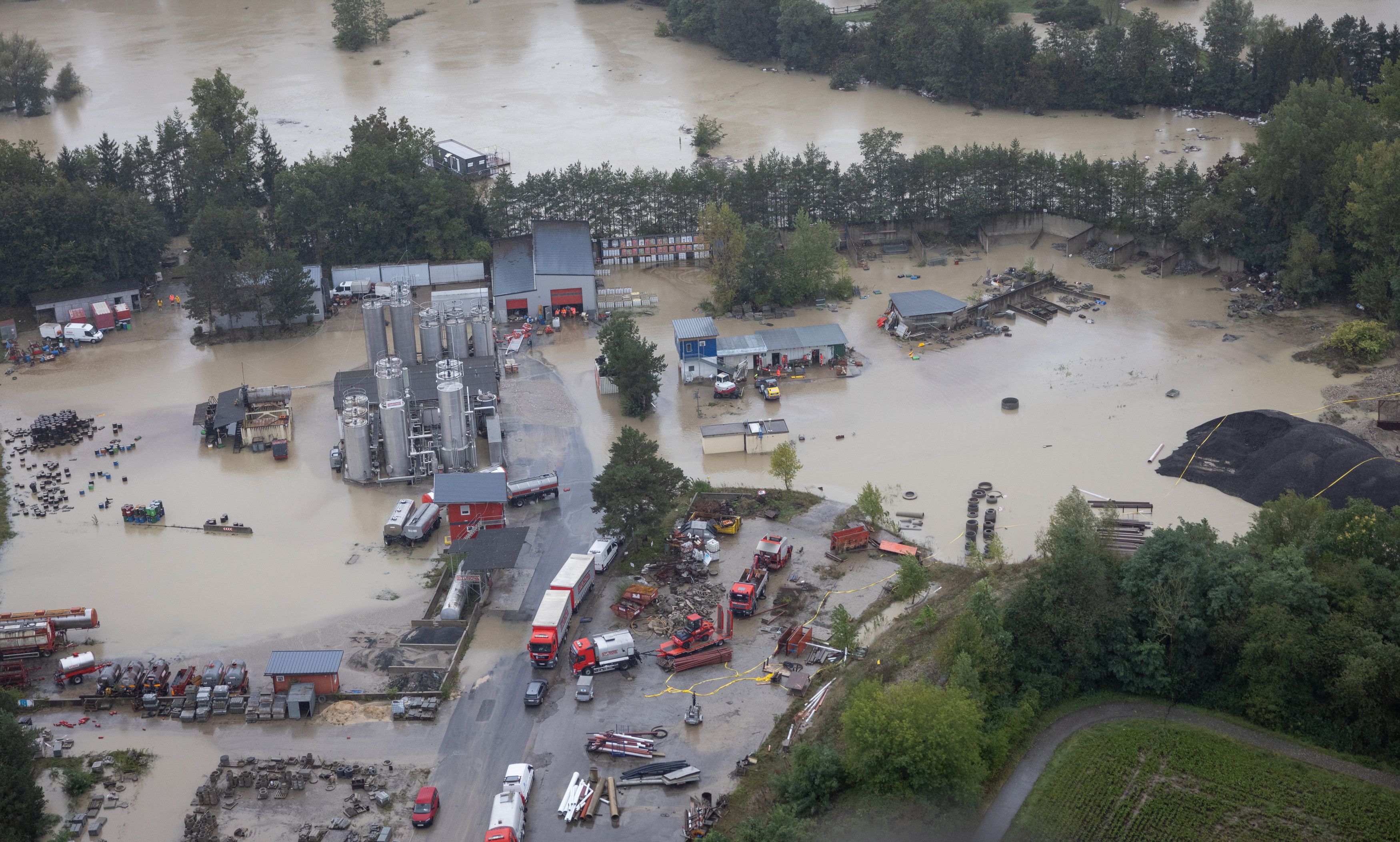 Luftaufnahmen des Bundesheeres zeigen Ausmaß der Zerstörung in Niederösterreich.