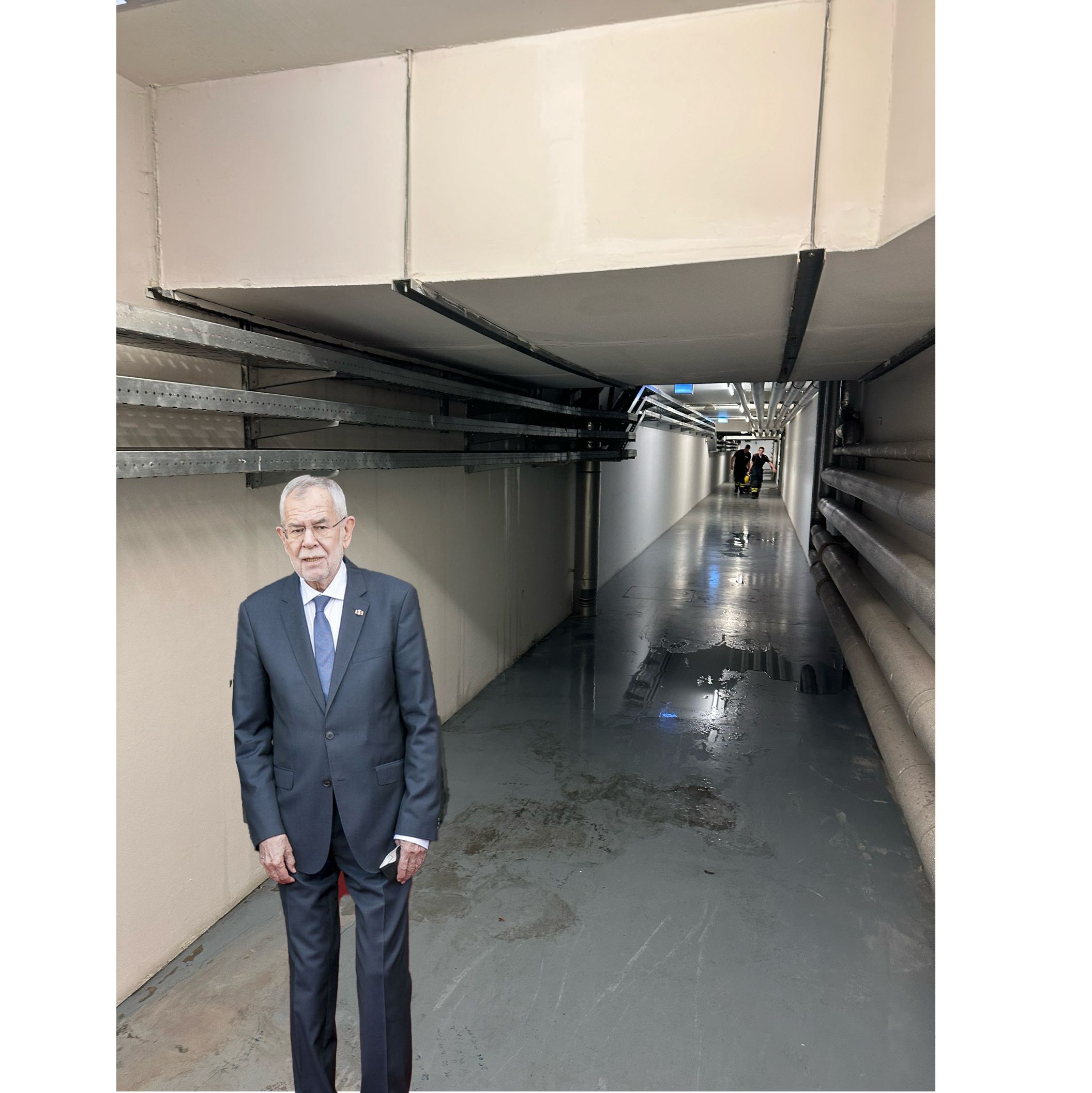 Der Keller von Präsident Van der Bellen steht unter Wasser.