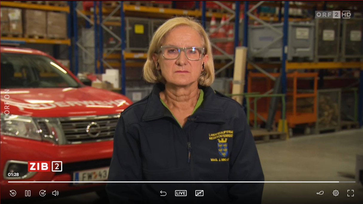 Niederösterreichs Landeshauptfrau Johanna Mikl-Leitner (ÖVP) am späten Dienstagabend in der ORF-