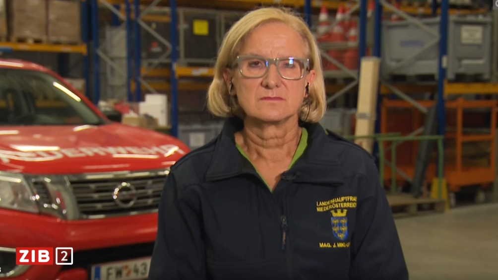 Niederösterreichs Landeshauptfrau Johanna Mikl-Leitner (ÖVP) am späten Dienstagabend in der ORF-"ZIB2".