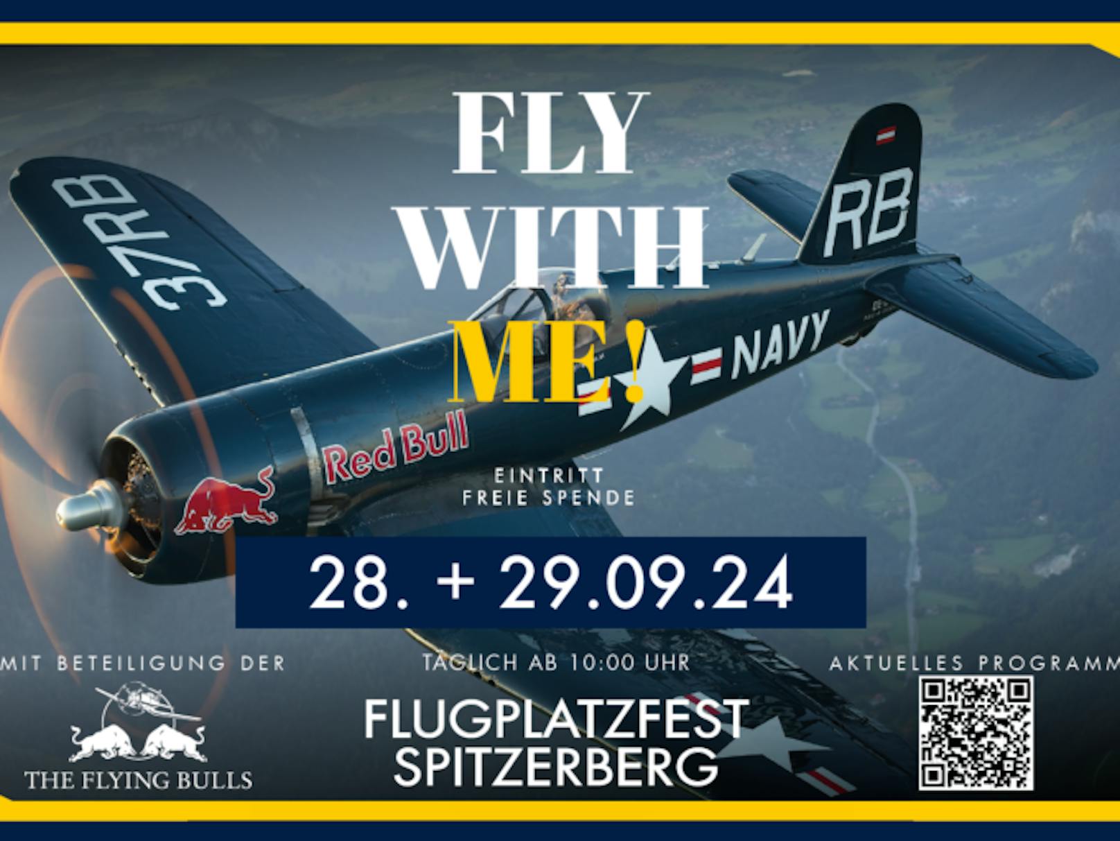 FLY WITH ME! Passend zum Motto des 19. Flugplatzfests Spitzerberg gibt es mit <em>"Heute"</em> Rundflüge zu gewinnen.