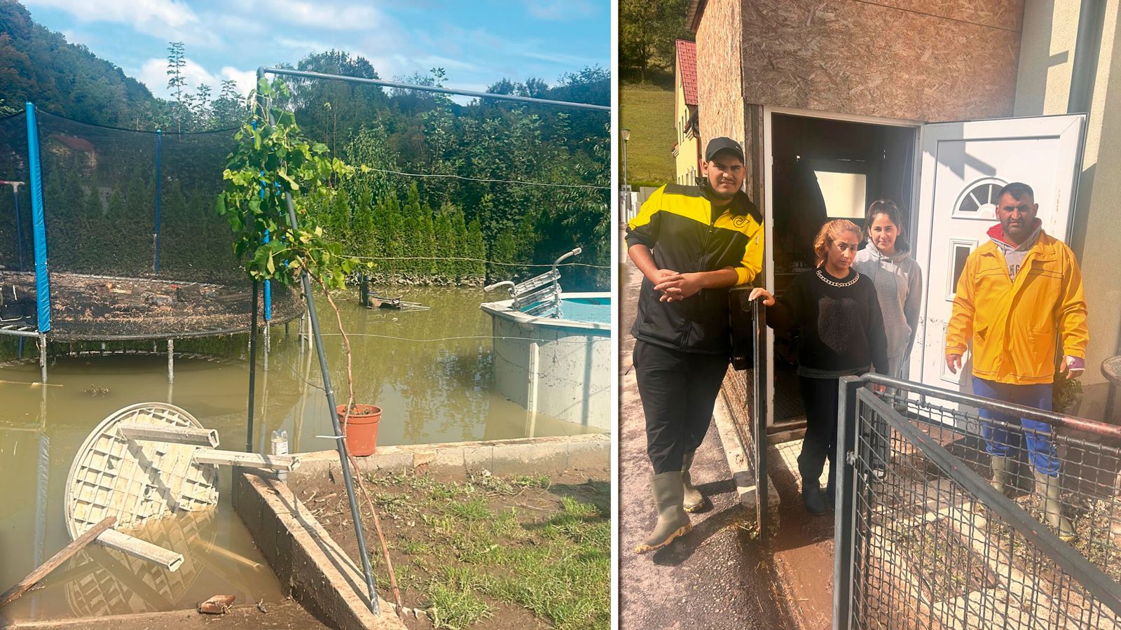 Flutkatastrophe: Suzan Y. mit Mann und zwei ihrer Kinder