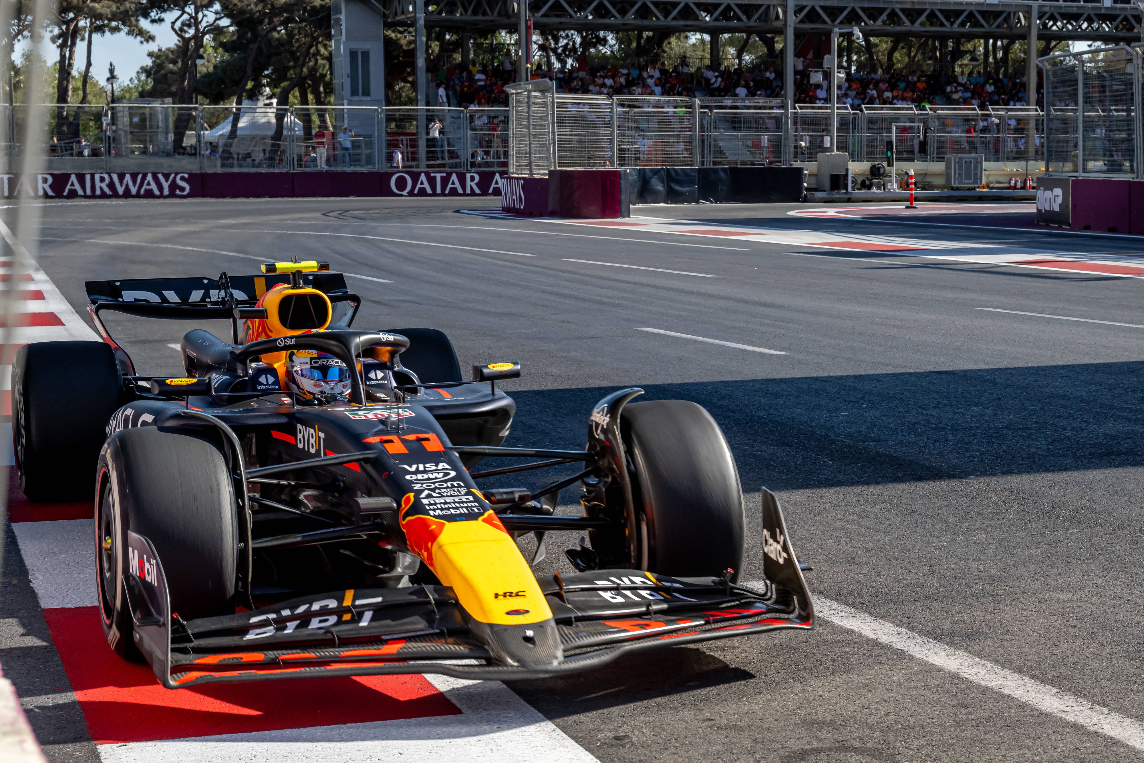 Formel-1-Ass Sergio Perez in Baku. 