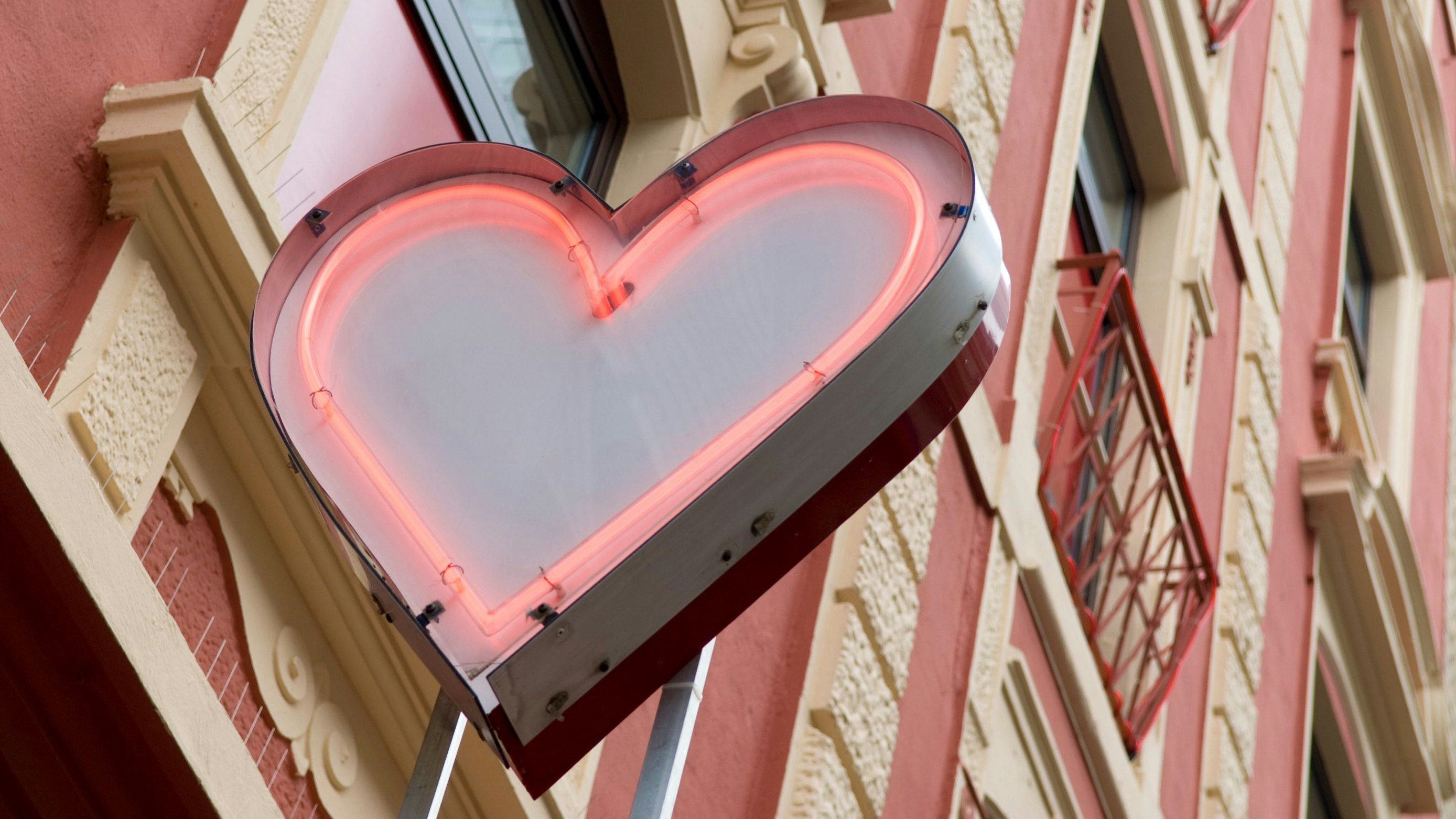 Neon heart in the red light district