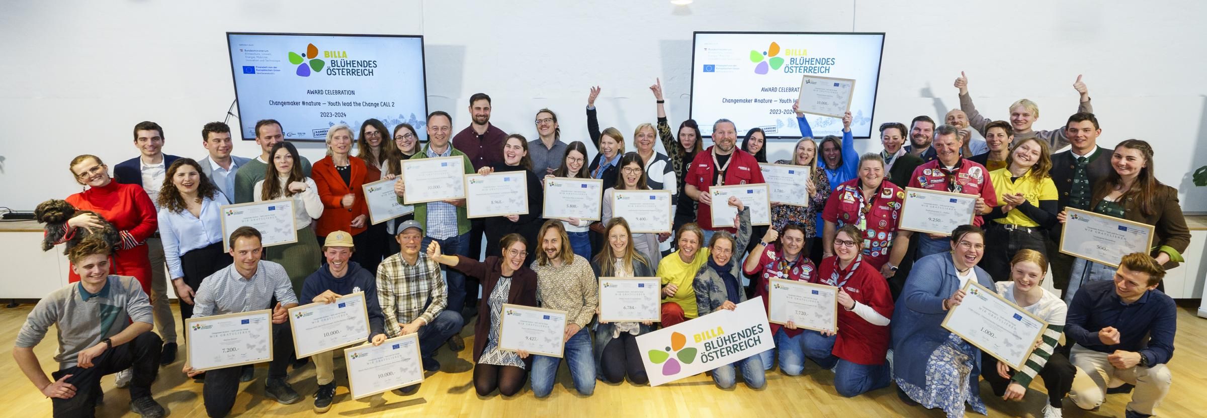 Die glücklichen Gewinner der zweiten Runde von Changemaker #nature.