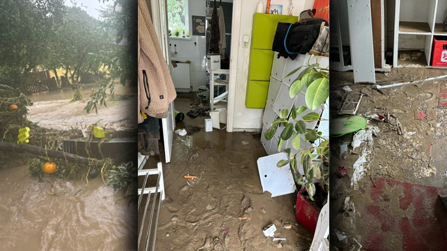 Die Folgen des Unwetters sind enorm. Das Haus einer Familie ist überschwemmt, viele ihrer geliebten Haustiere verstorben.