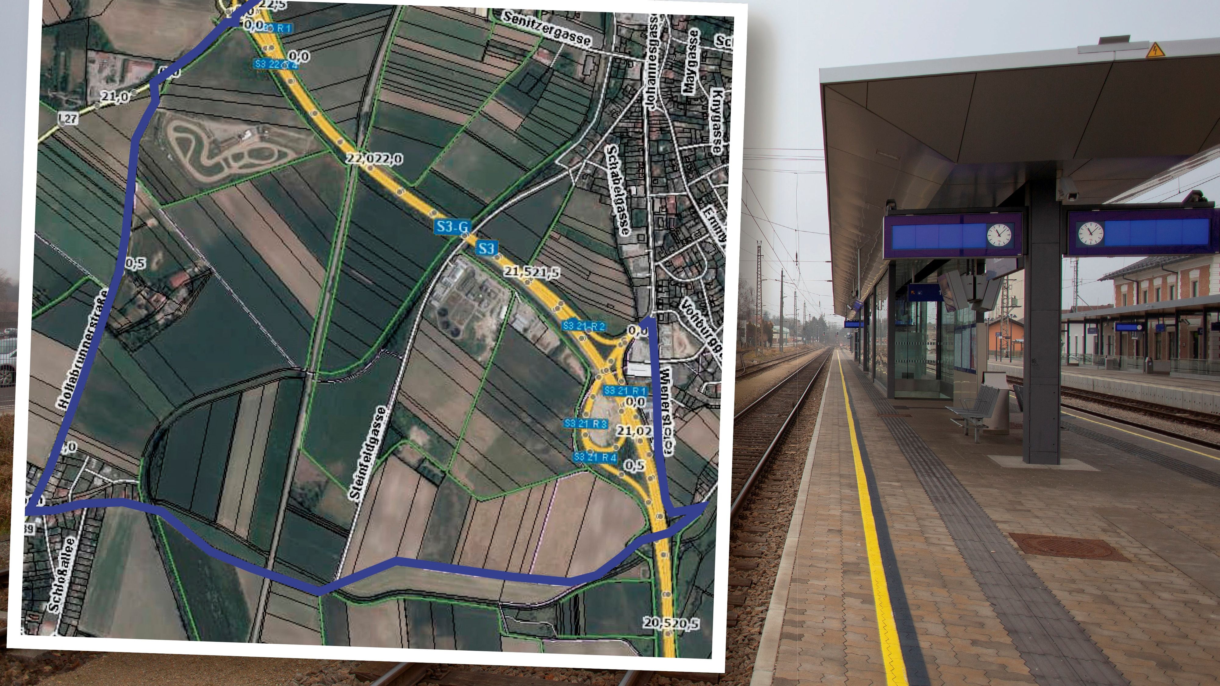 In Hollabrunn ist neben einem Teil der S3 auch die Zugstrecke zwischen Stockerau und Retz gesperrt.