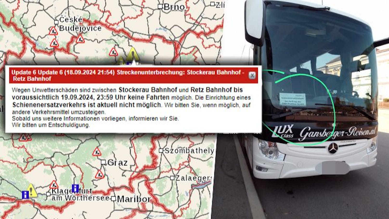 Ersatzbus in NÖ, doch Frau muss draußen bleiben