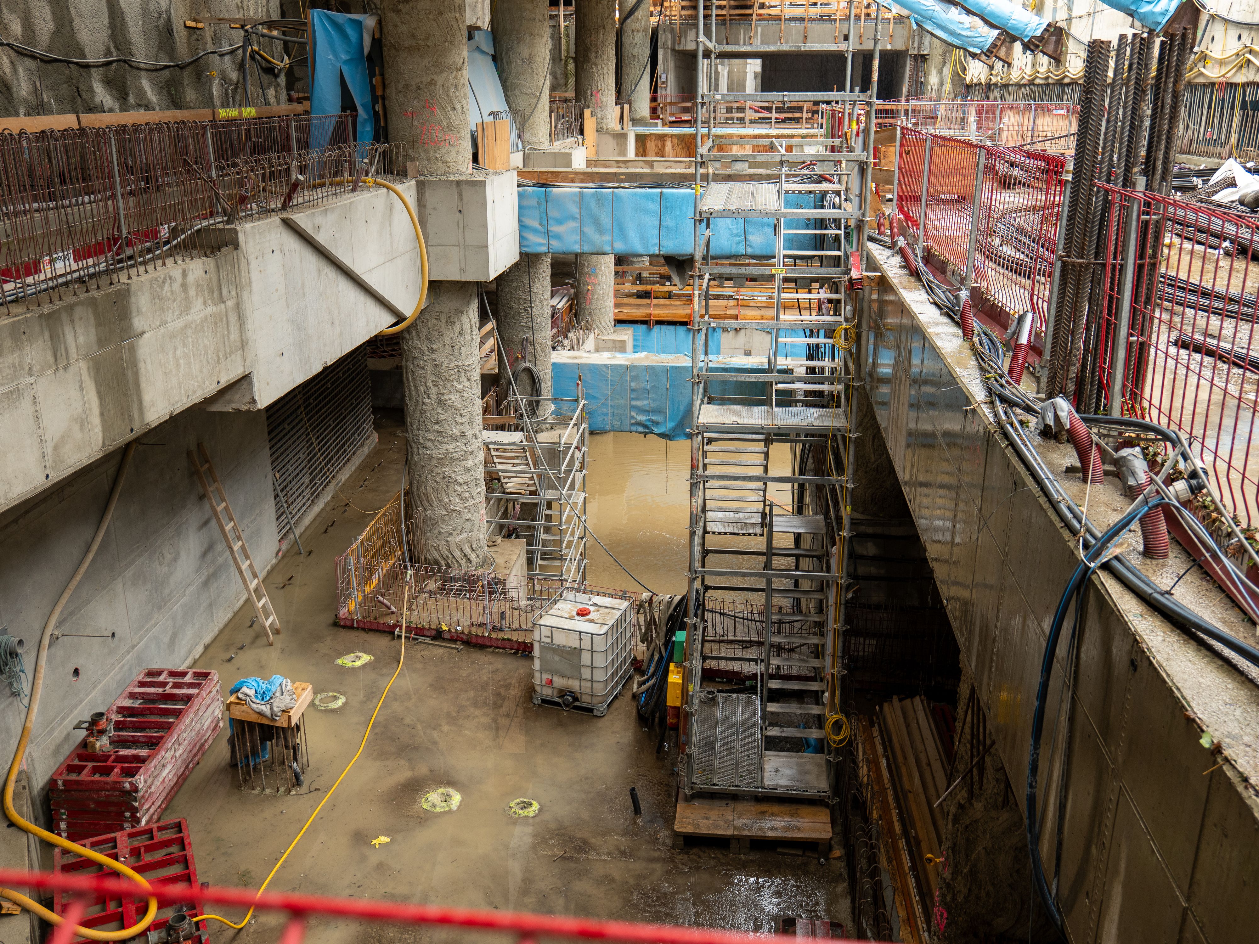 So sah die U2-Baustelle am Montag (16. September) aus.