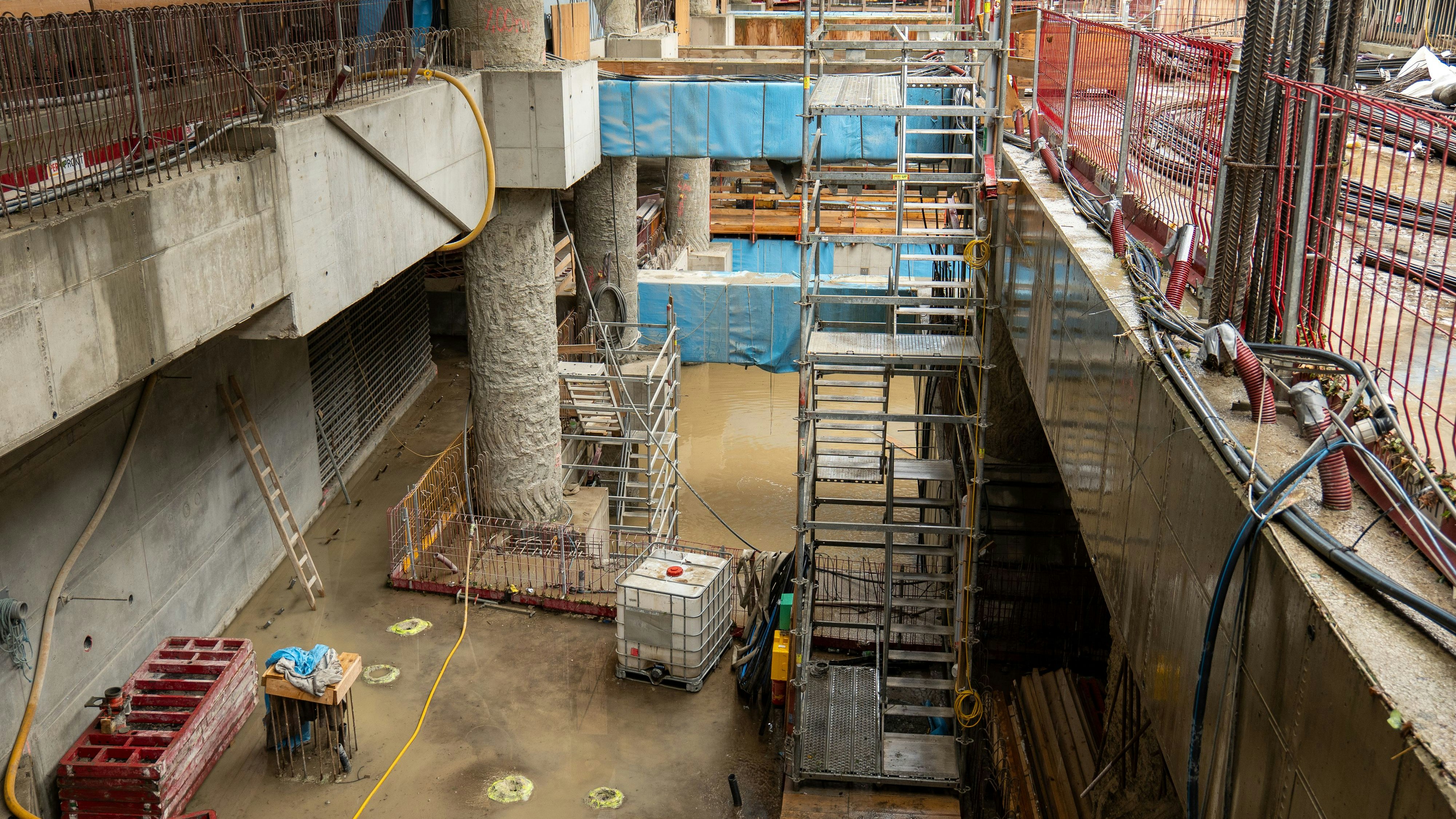 So sah die U2-Baustelle am Montag (16.September) aus