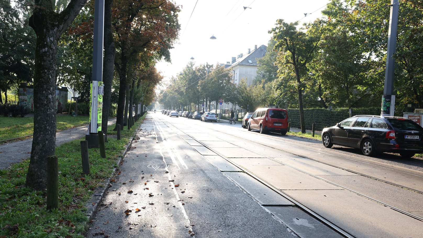 Von der Vollbadgasse bis zum Himmelmutterweg gibt es derzeit nur eine Radspur.