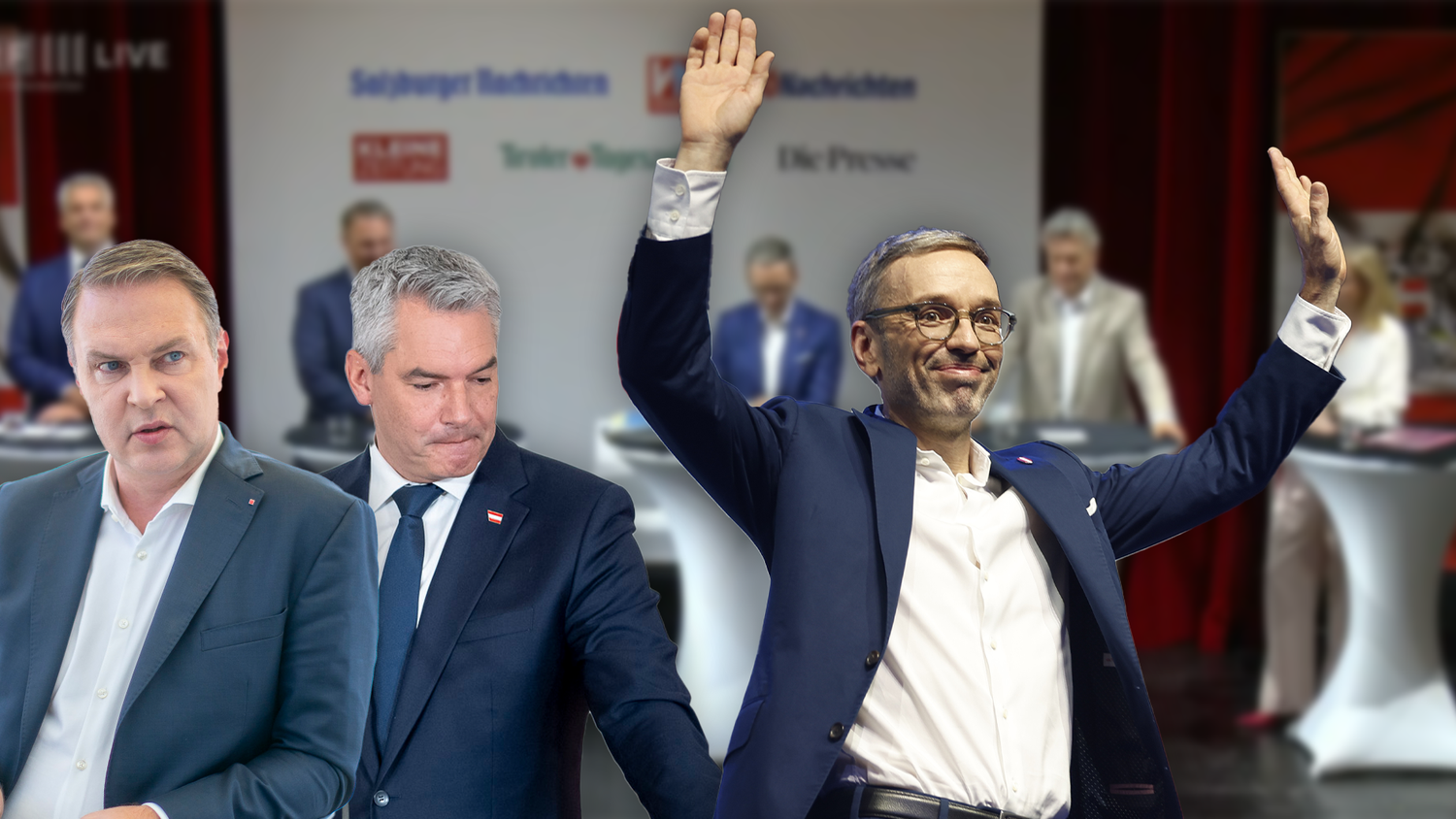 Kickl sagte die geplante Elefantenrunde am Sonntag ab, dürfte davon aber sogar profitieren.