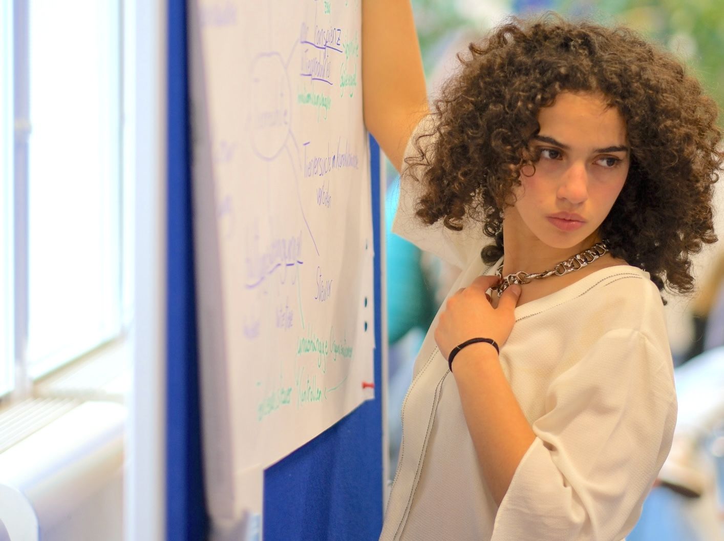 Niki Foroutan Tebrizi bei einem Jugendforum im Mai 2024 in der UNO-City in Wien.