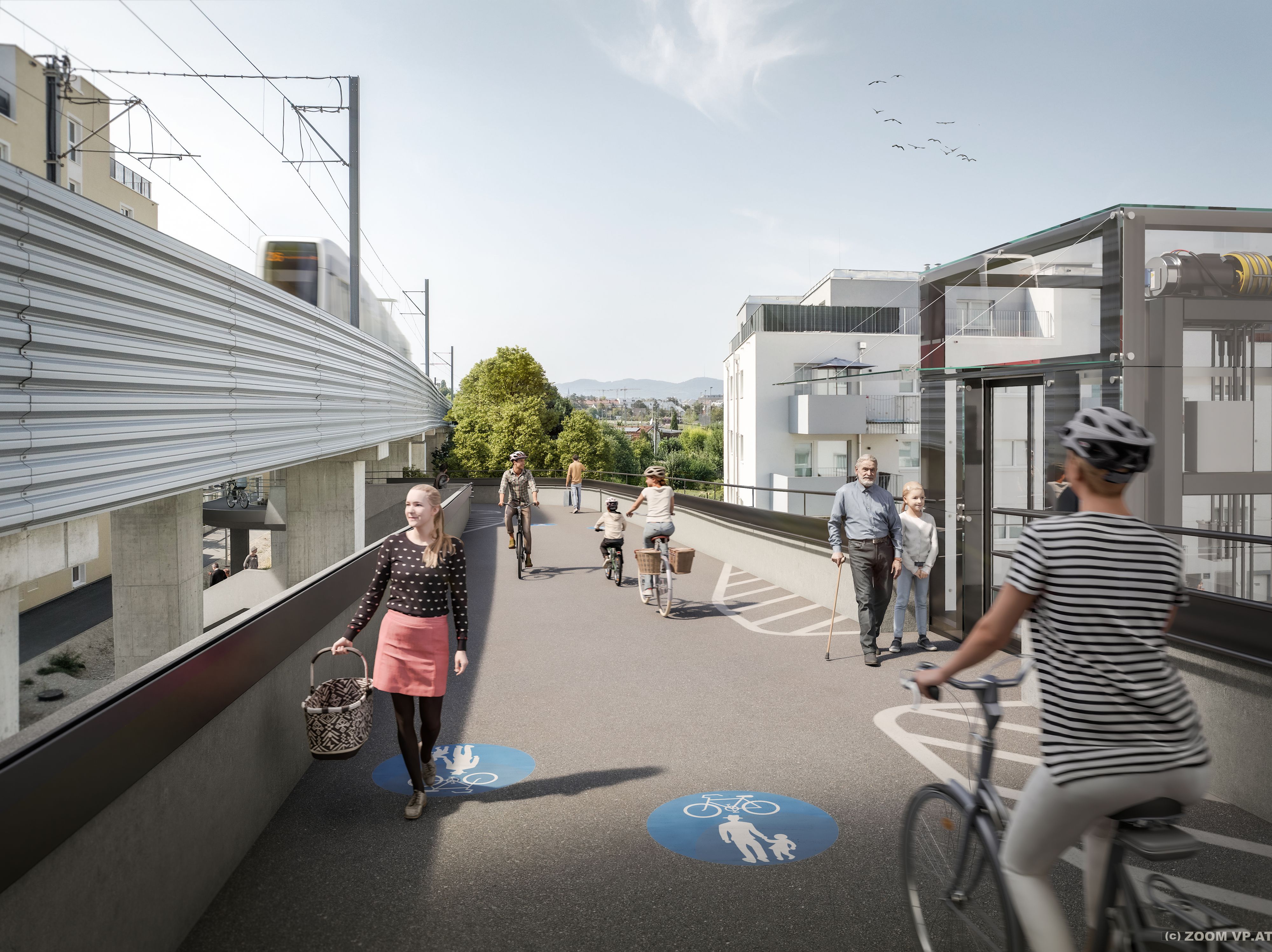 In der Donaustadt wird ein neuer Fuß- und Radweg eingerichtet