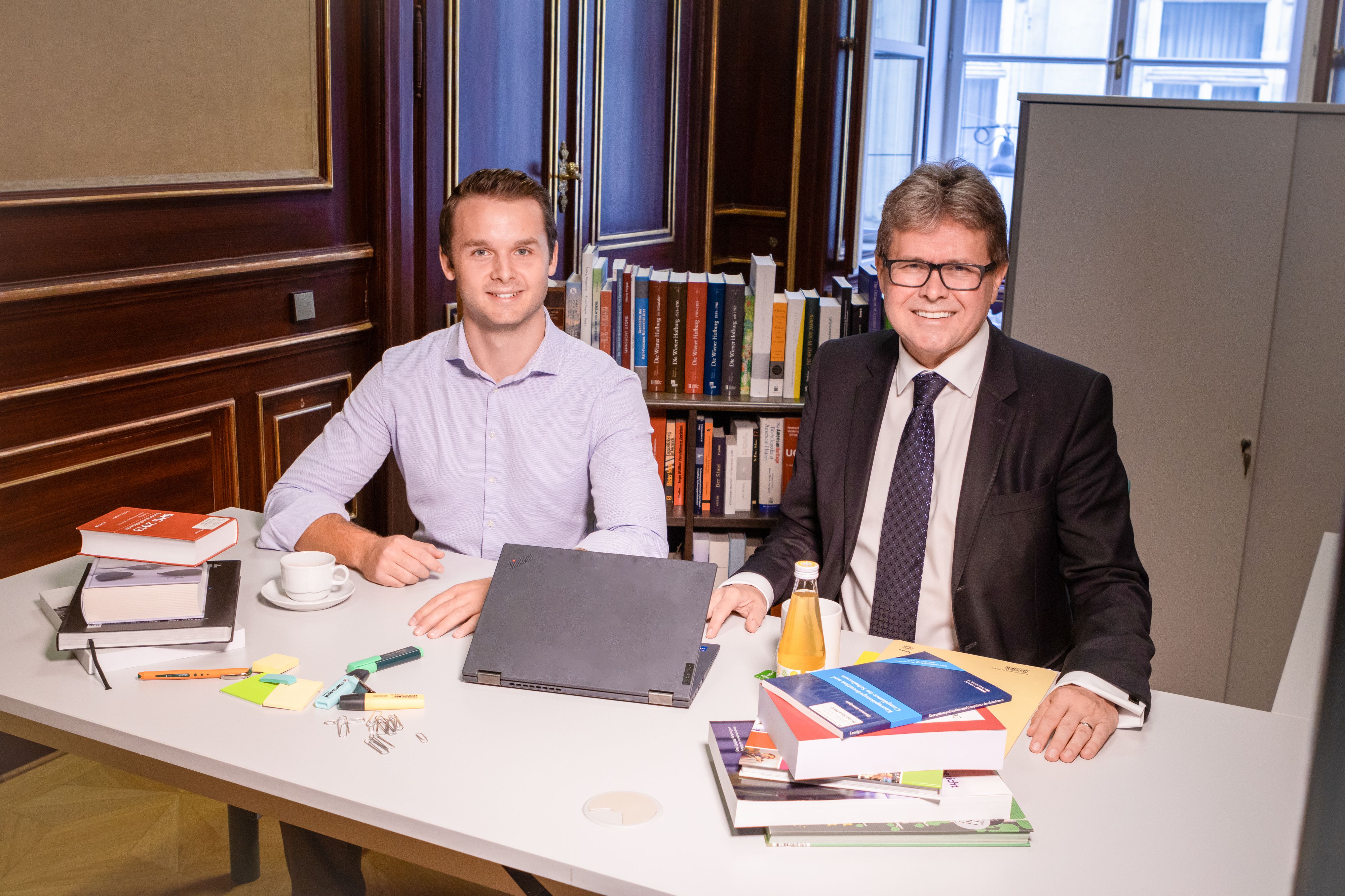 JVP-Wien-Landesobmann Zierfuß (l.) und Bildungsminister Polaschek (r.): 