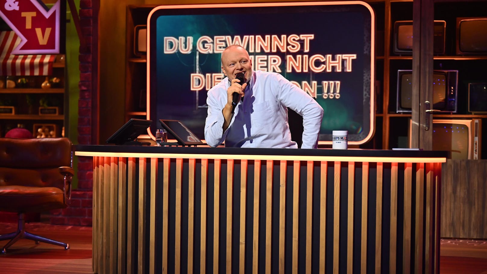 Stefan Raab entertaint jetzt nicht mehr auf ProSieben, sondern mit seiner neuen Show "#DGHNDMBSR" auf RTL+.