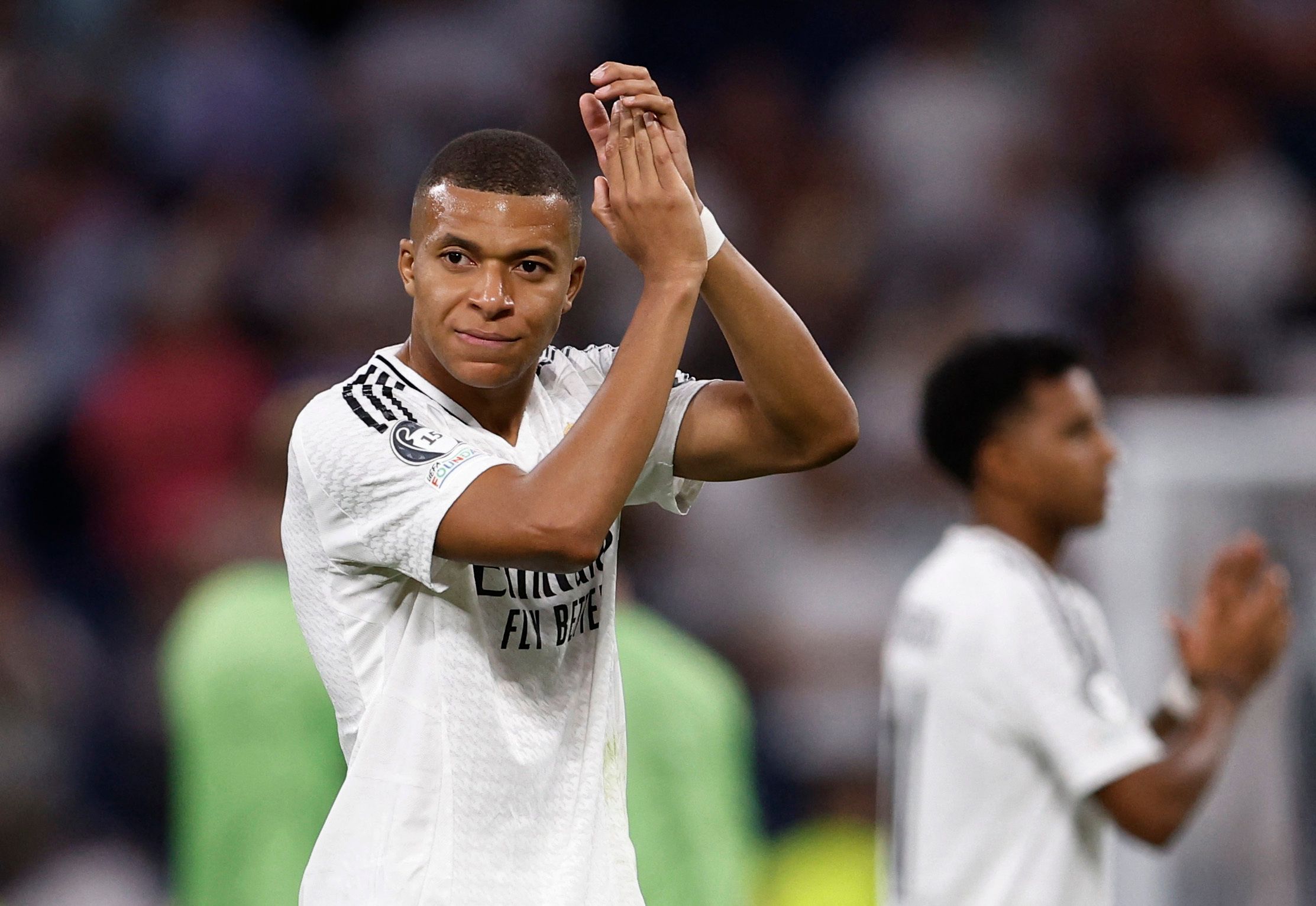 Real-Madrid-Star Kylian Mbappe. 