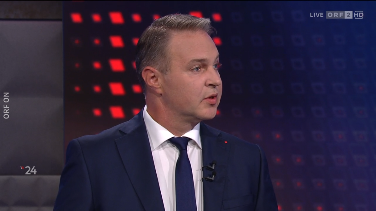SPÖ-Chef Andreas Babler am Freitagabend im ORF-Wahl-Duell.