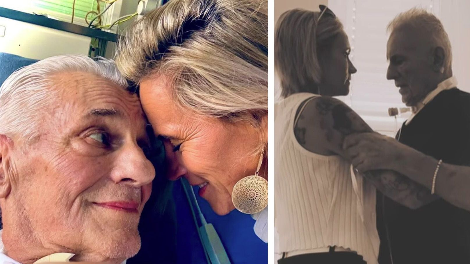 Annika Kärsten-Hoenig steht ihrem Mann Heinz bei.