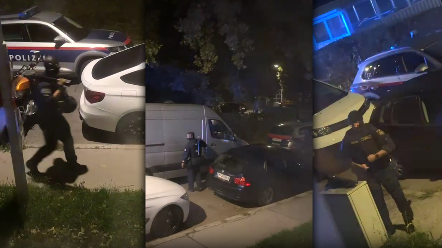 WEGA-Einsatz in Wien-Floridsdorf. Ein 41-Jähriger verletzte sich im Zuge seiner Flucht vor der Polizei.