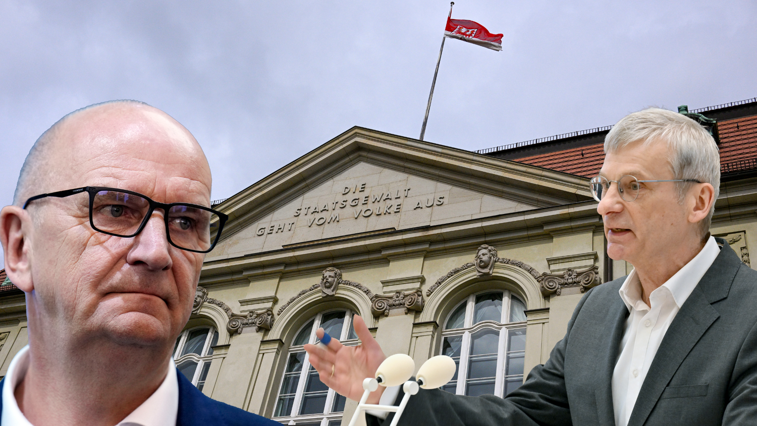 Wer gewinnt die Landtagswahl in Brandenburg? SPD-Ministerpräsident Woidke (links) oder AfD-Kandidat Berndt.