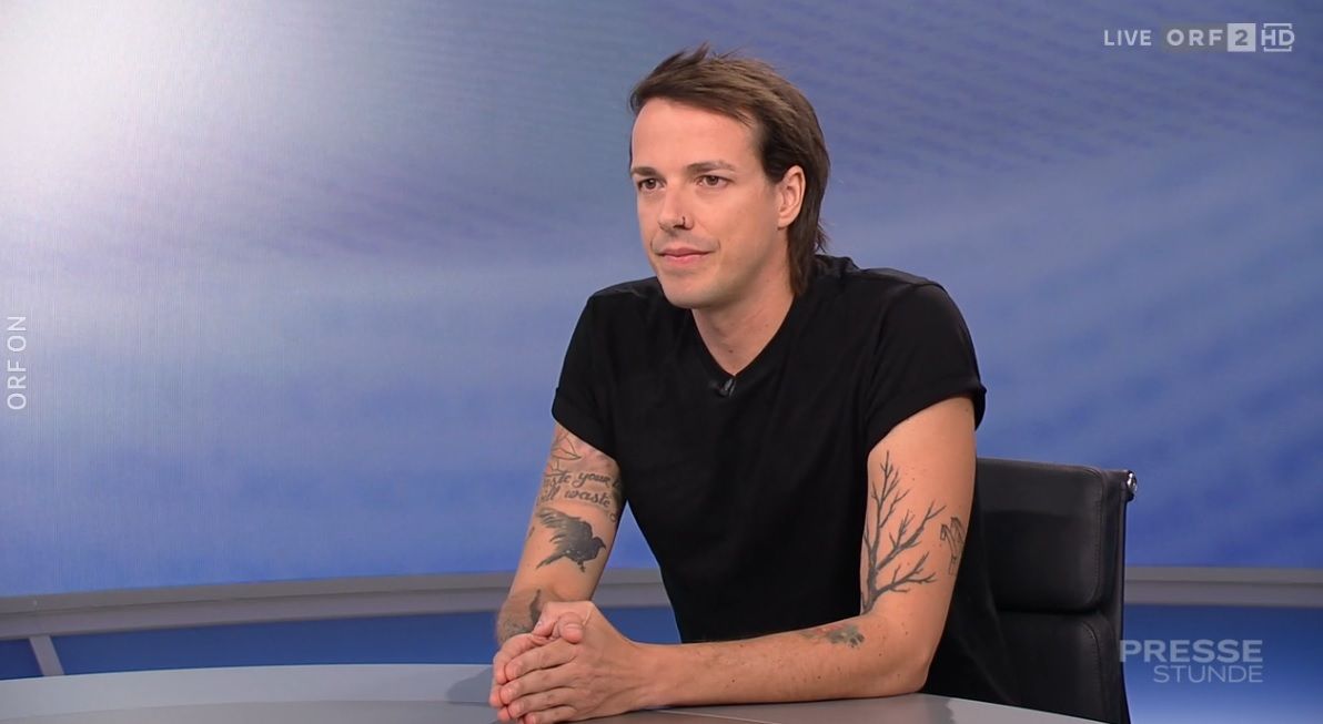 Bierpartei-Chef Wlazny in der ORF-Pressestunde. 