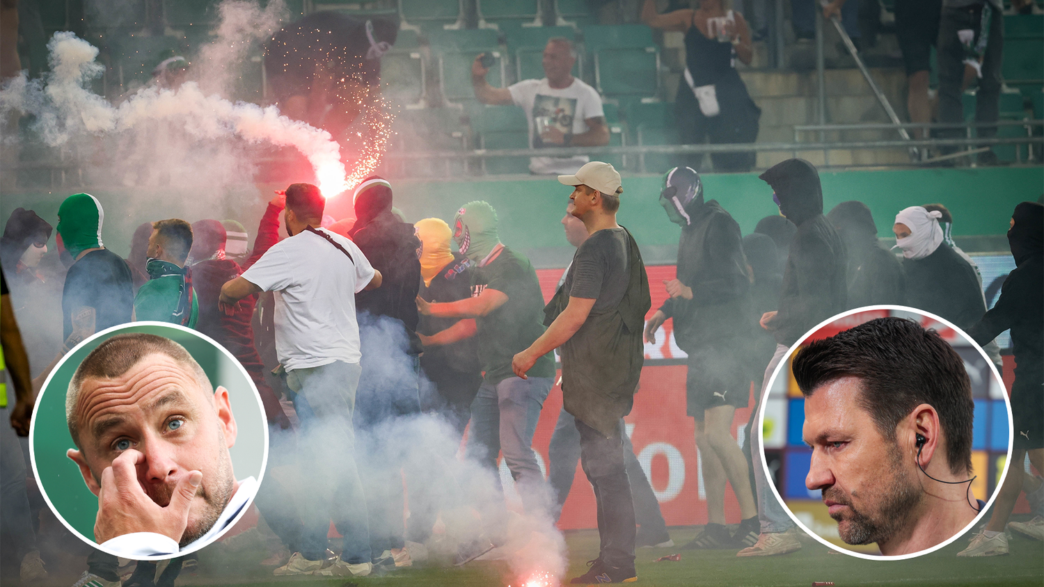 Die Rapid-Geschäftsführer Hofmann und Katzer waren fassungslos.