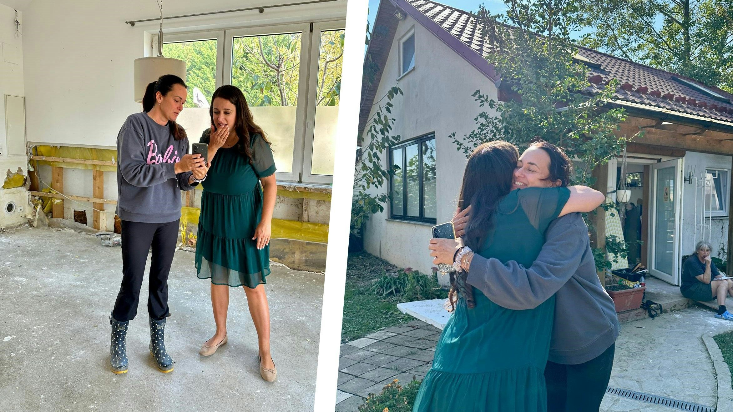 Anita Ableidinger von Kronehit (l.) mit Marina N. – vor Ort flossen Tränen.