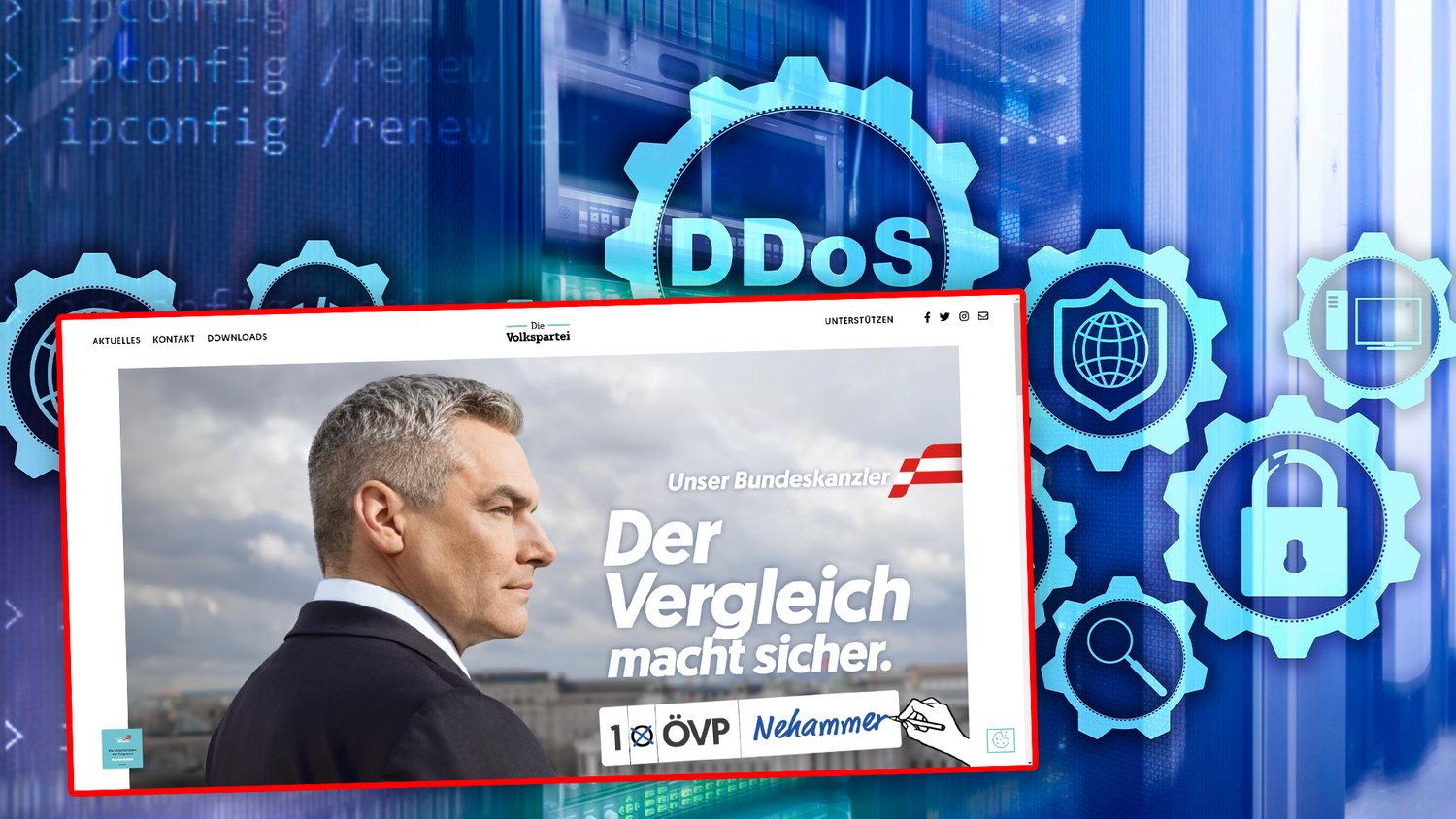 Hacker verübten am Montag einen Angriff auf die ÖVP.