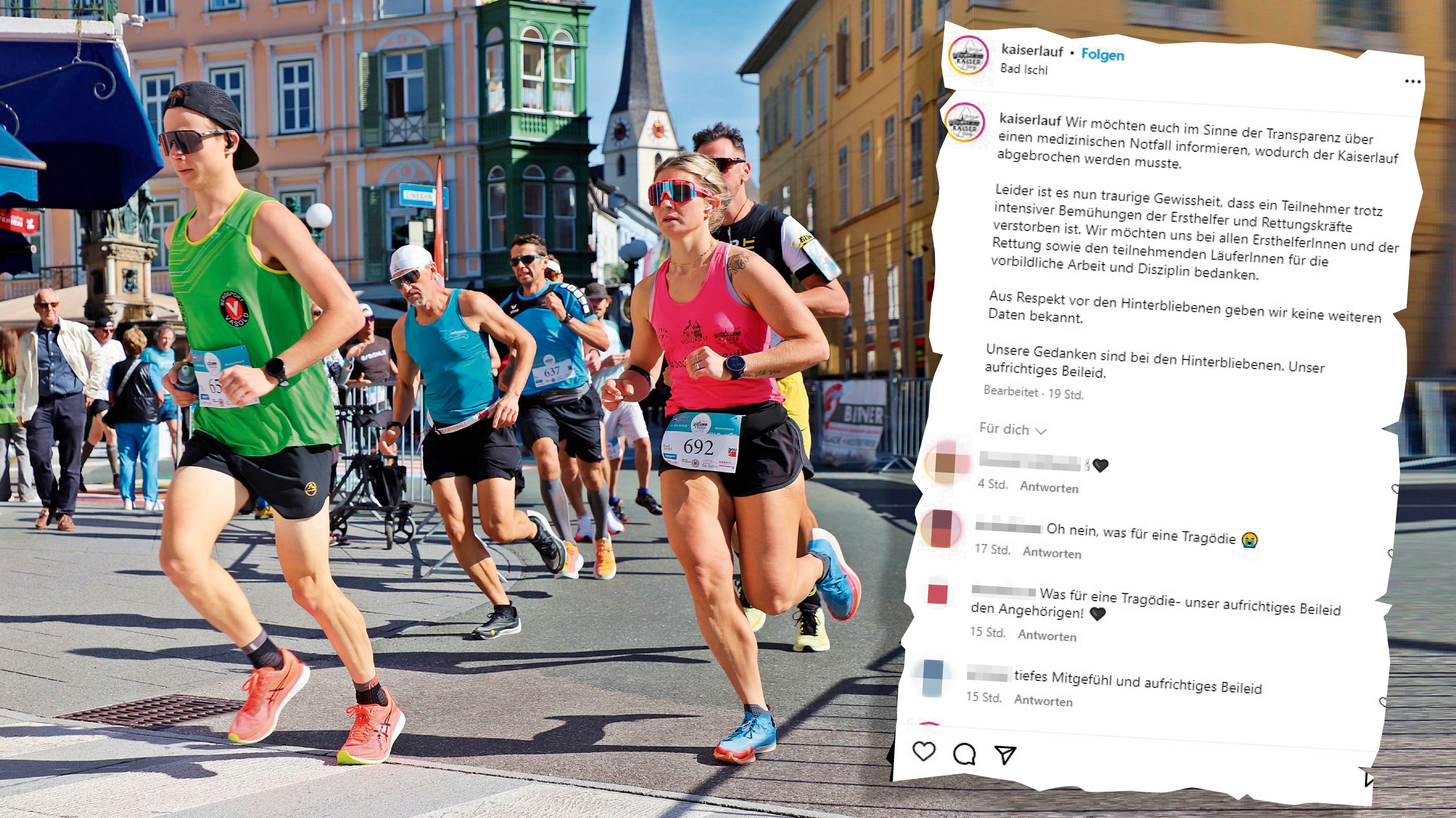 Der Veranstalter brachte auf Instagram die Bestürzung über den Tod des Läufers zum Ausdruck.