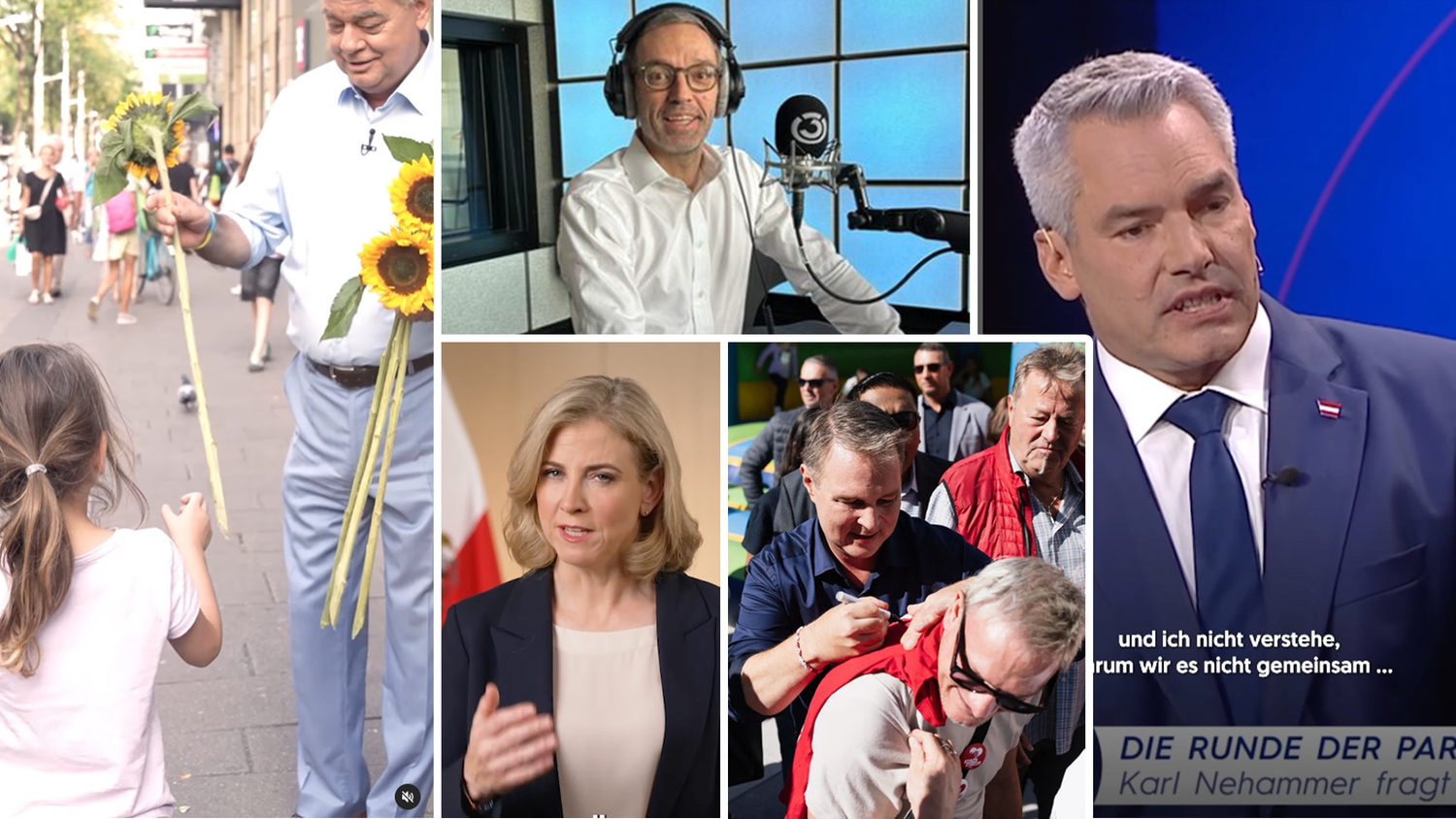 Die Spitzenkandidaten erhöhen im Wahlkampf-Finish noch einmal die Schlagzahl, um Unentschlossene für ein Kreuzerl bei ihrer Partei zu gewinnen.