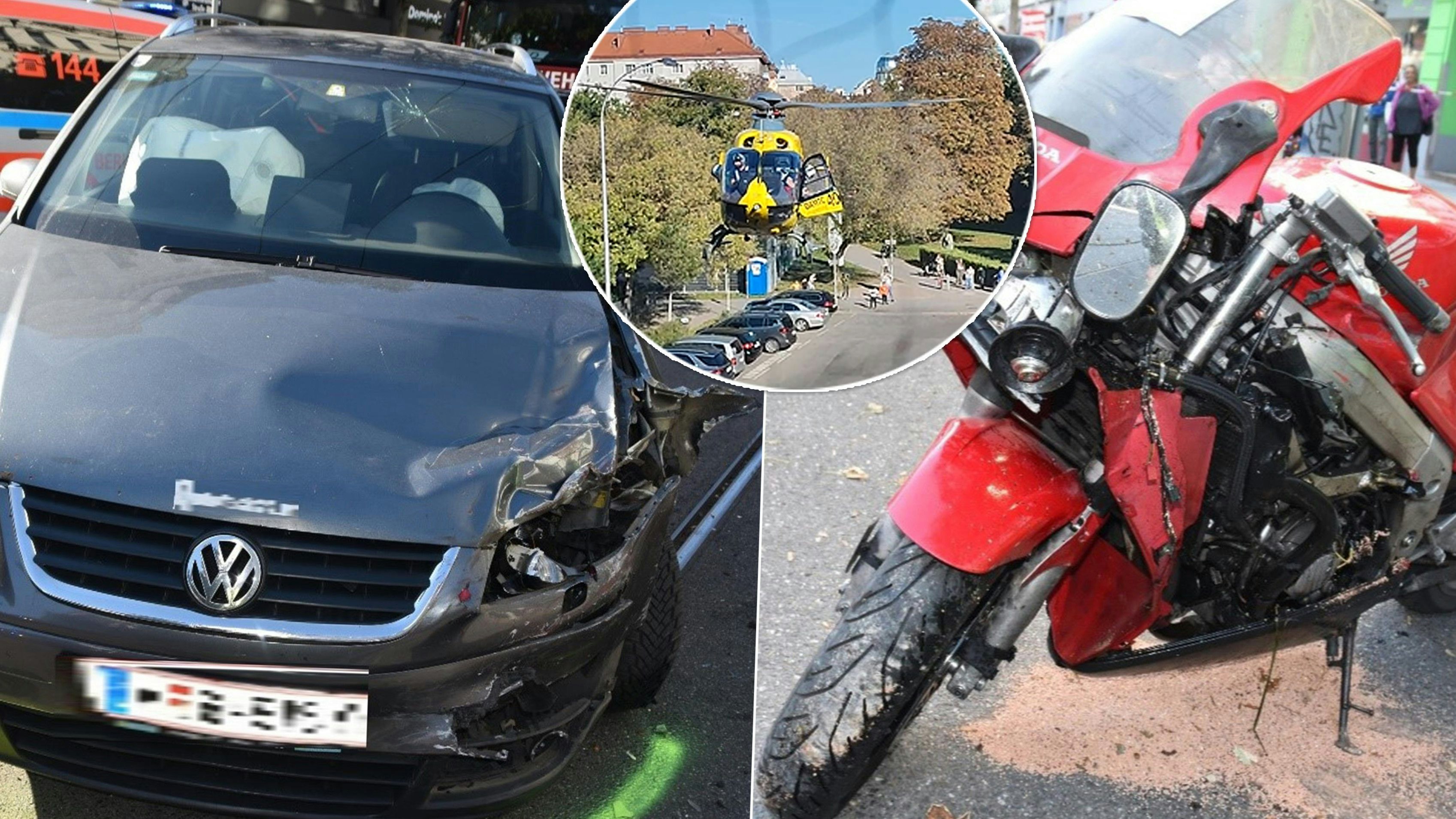 Schwere Kollision! Zweirad-Lenker schwer verletzt