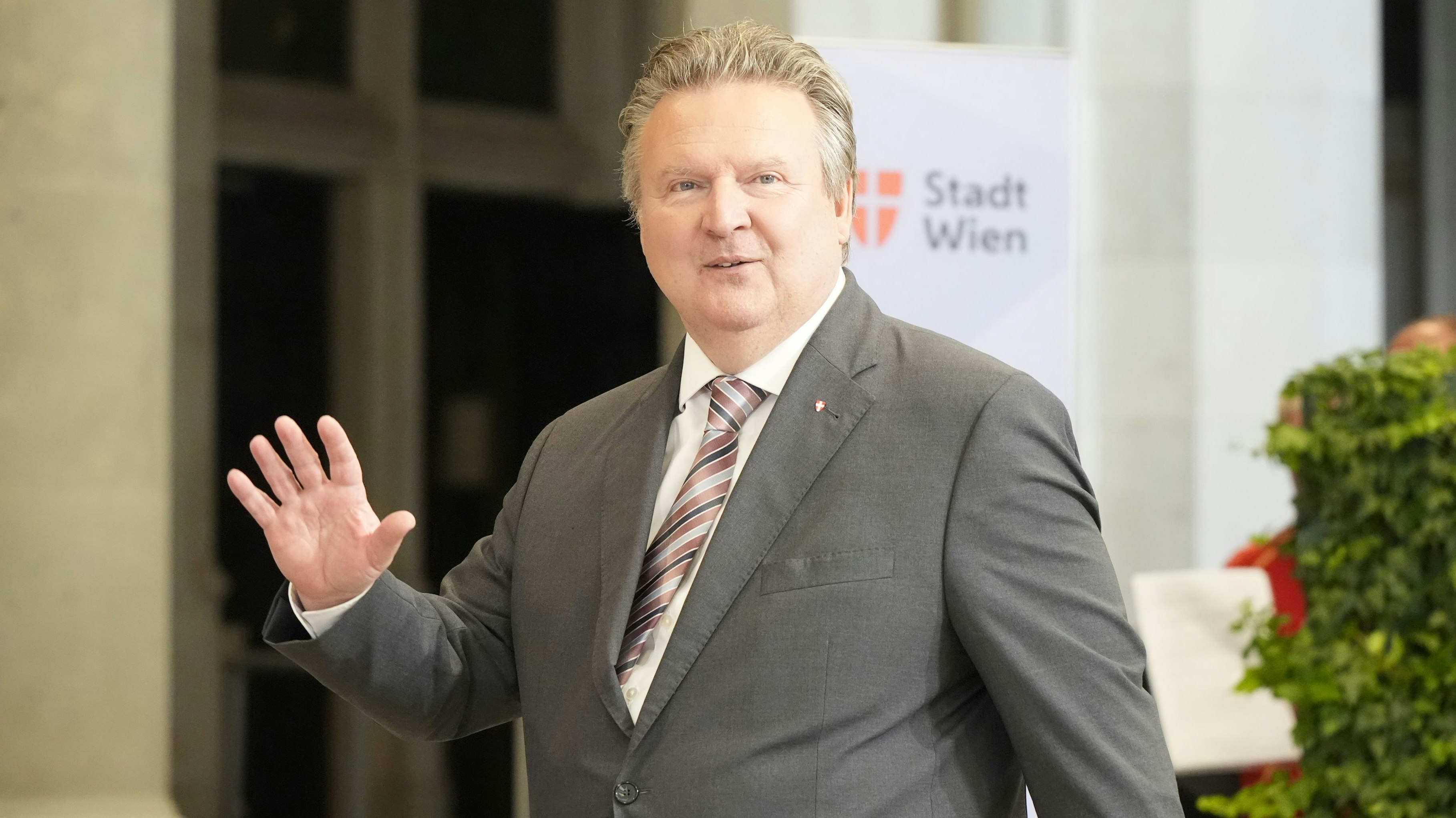 Bürgermeister Michael Ludwig nahm an einem Medientermin teil, um die Hilfsmaßnahmen für Hochwasserbetroffene vorzustellen