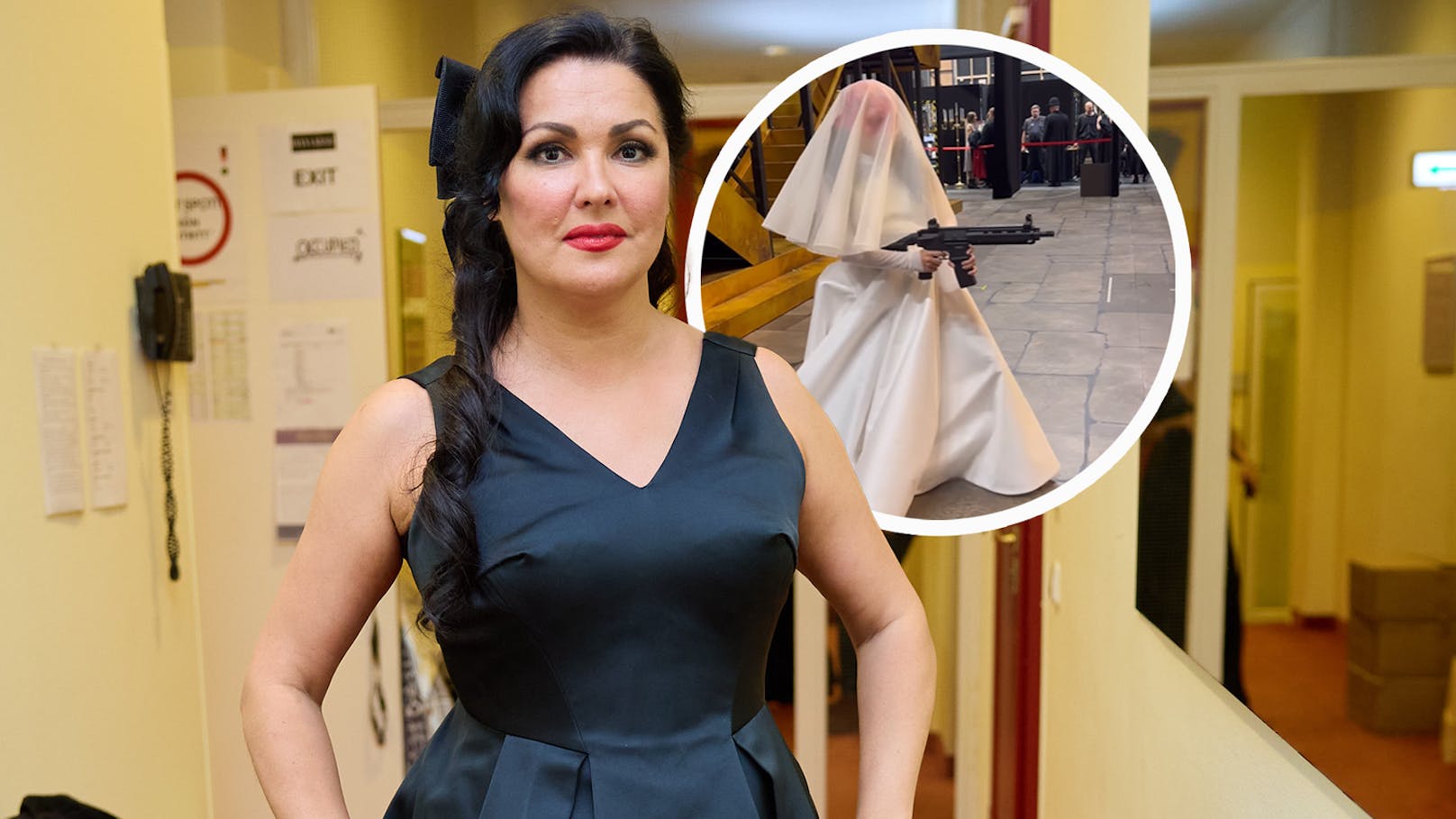 Bizarr! Anna Netrebko verstört Fans mit Maschinengewehr