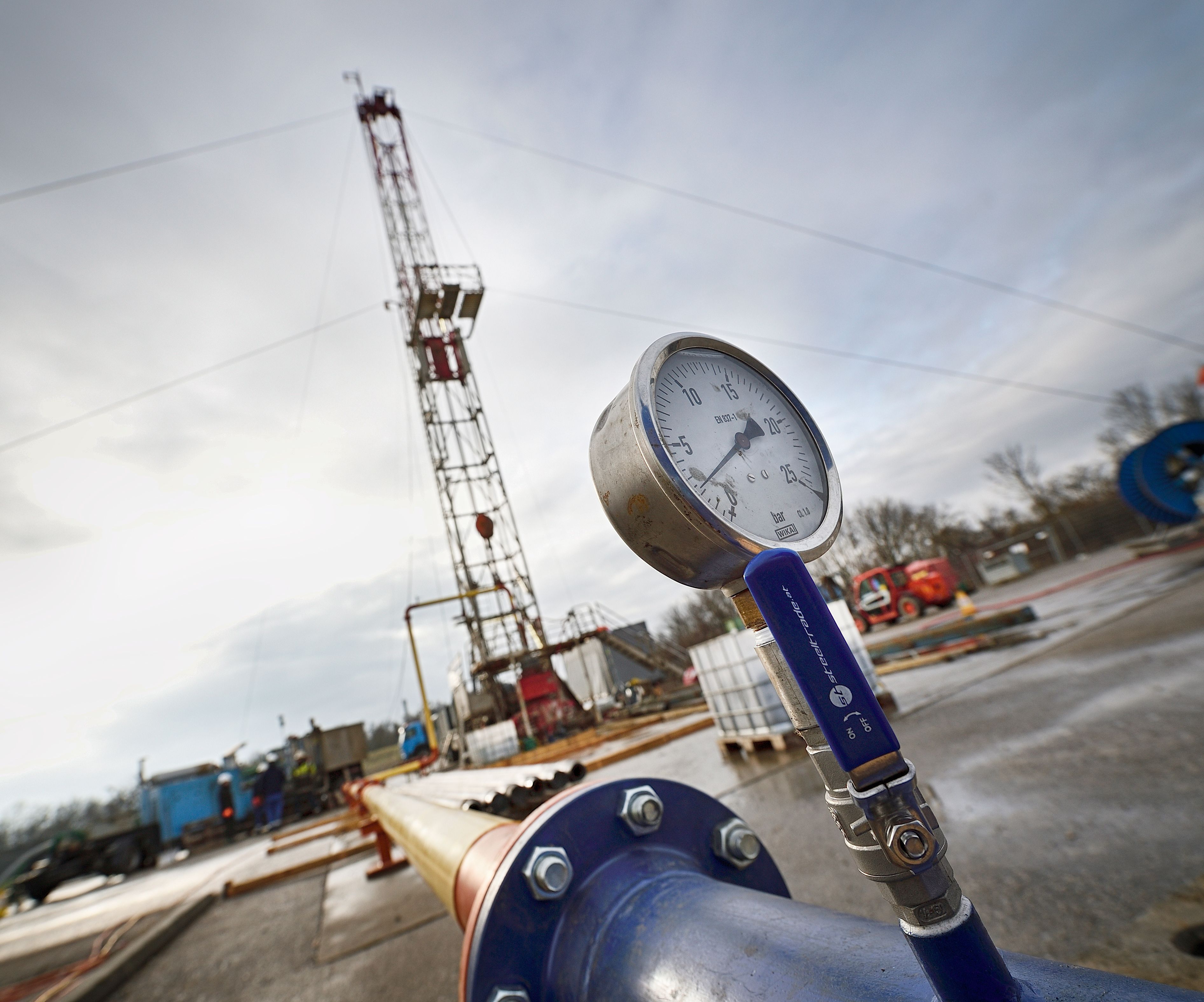 Geothermie-Bohrungsanlage in Wien-Donaustadt.