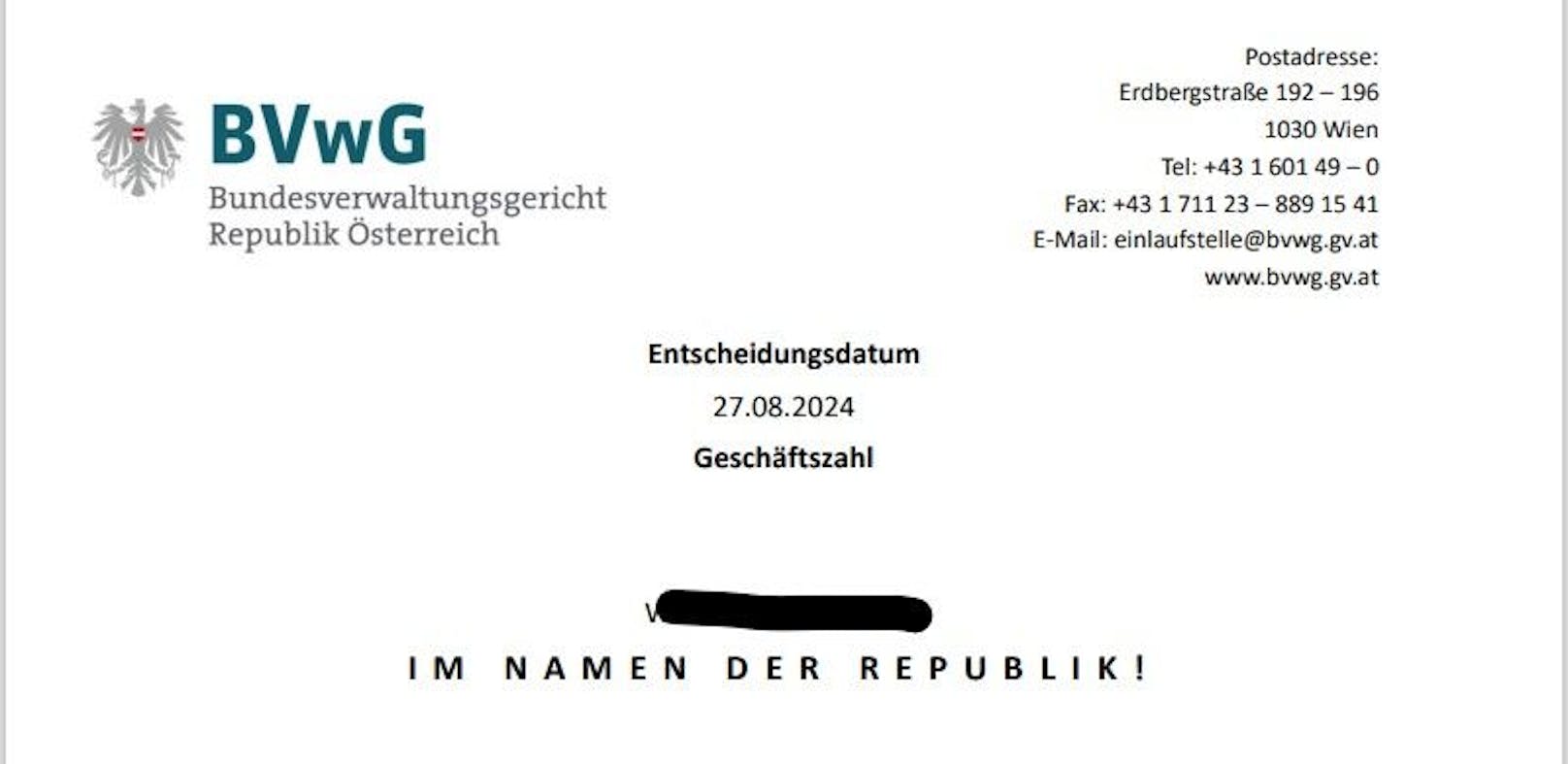 Der Akt umfasst insgesamt 58 A4-Seiten.