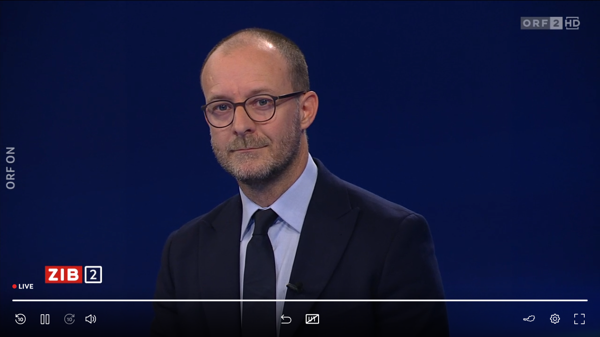 Remi Vrignaud, Präsident des Versicherungsverbandes, am späten Mittwochabend in der ORF-