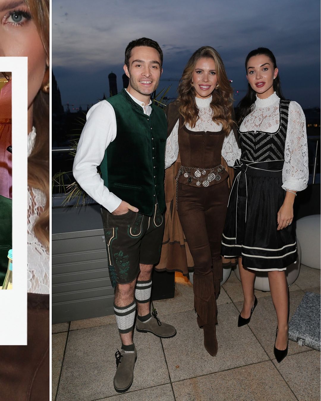 Ed Westwick, Victoria Swarovski und Amy Jackson besuchten gemeinsam das Oktoberfest.