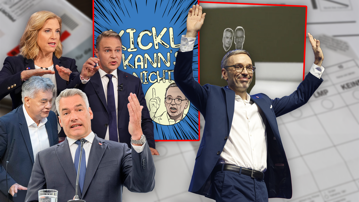 Im Endspurt wird der Wahlkampf nun zunehmend Schmutziger. Kann FPÖ-Chef Herbert Kickl so noch vom Stockerl gestoßen werden?