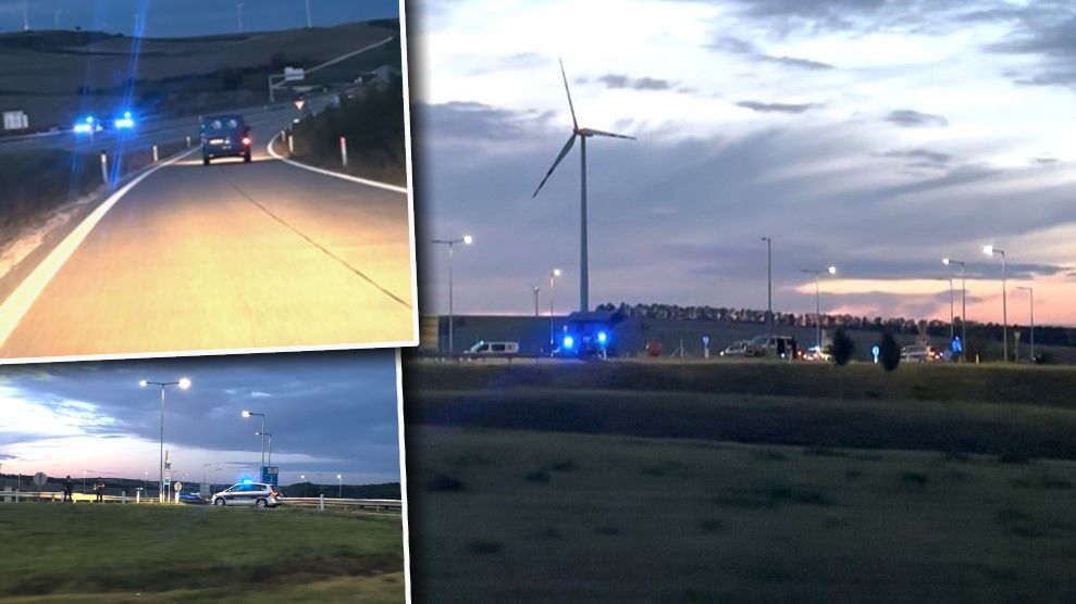 Bei der A5-Ausfahrt Poysdorf Süd kam es zu dem groß angelegten Einsatz.