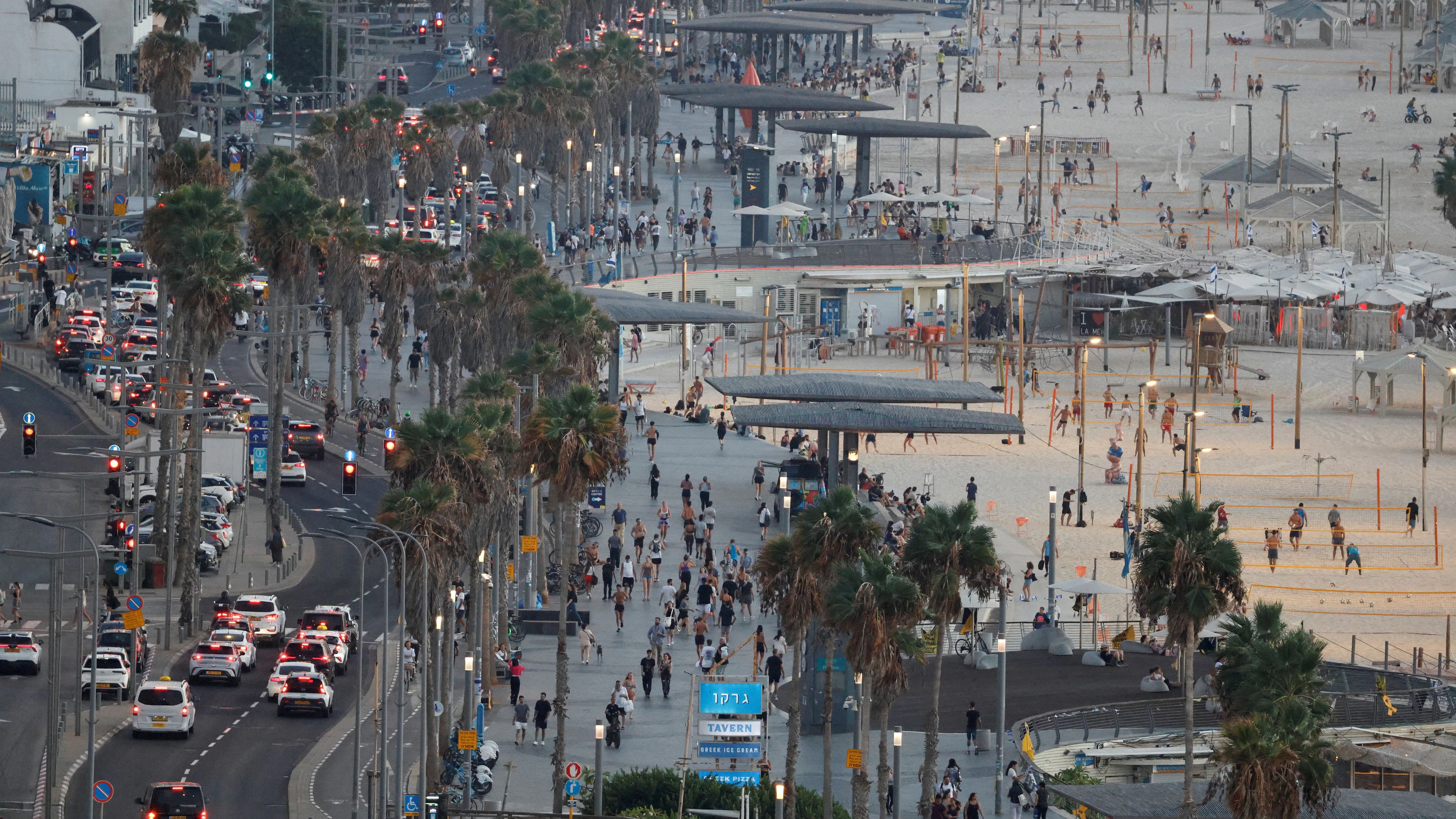 In Tel Aviv kam es am Mittwochmorgen (25.09.2024) zum ersten Raketenalarm seit Mai. Symbolbild, aufgenommen am 24. September 2024.
